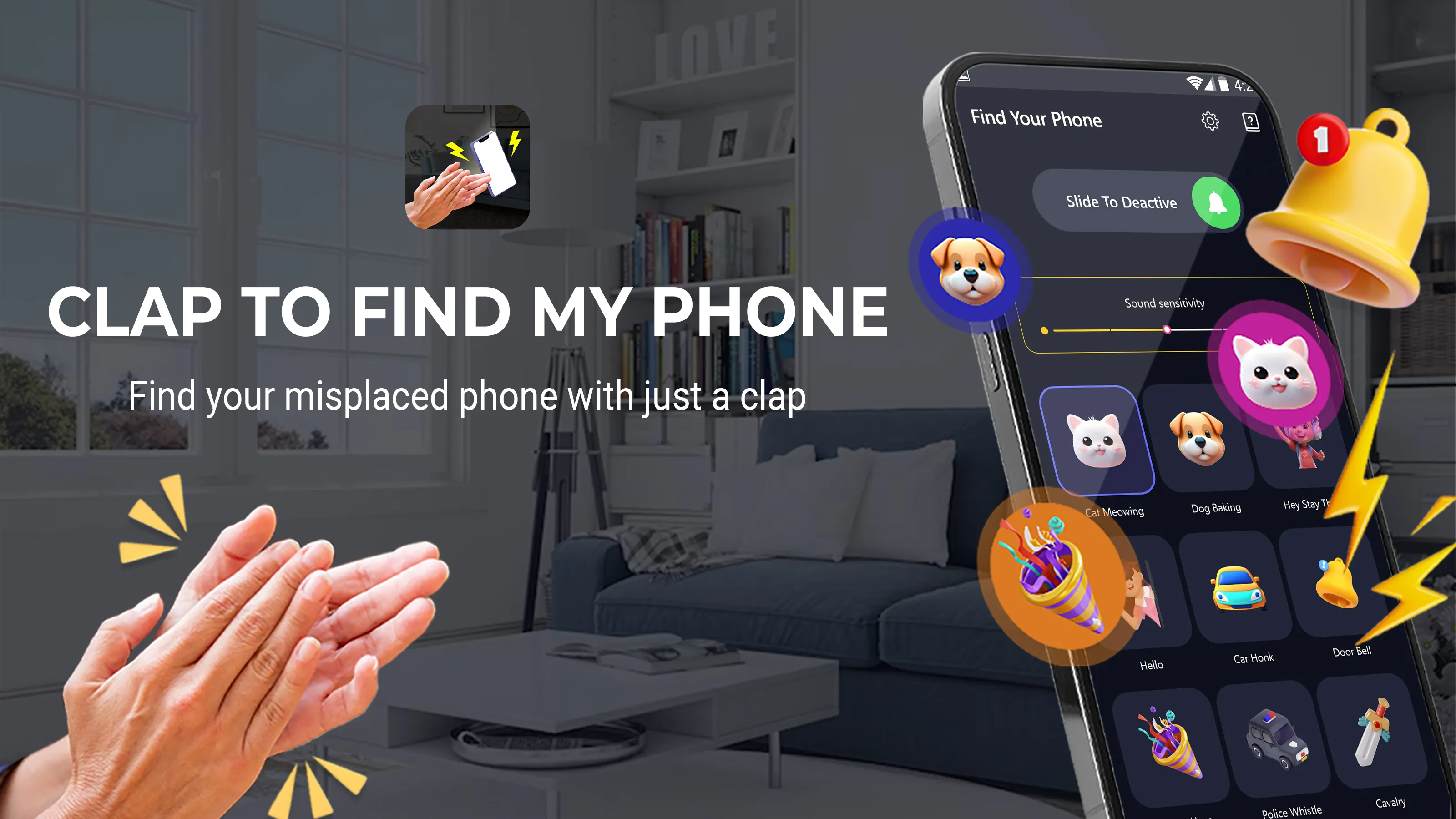 Find My Phone by Clap, Whistle | Indus Appstore | Screenshot