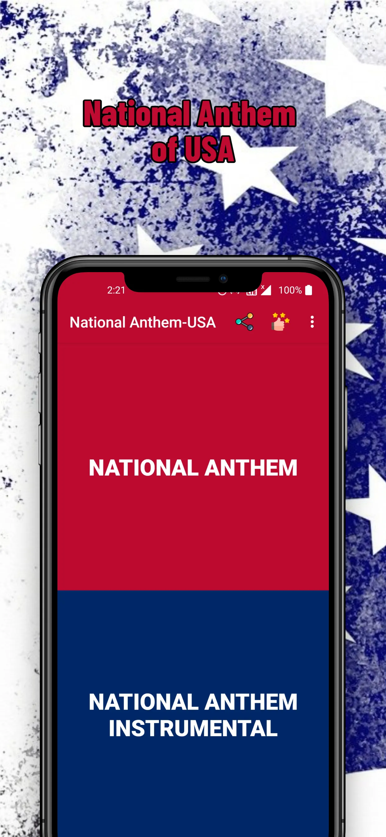 American National Anthem | Indus Appstore | Screenshot