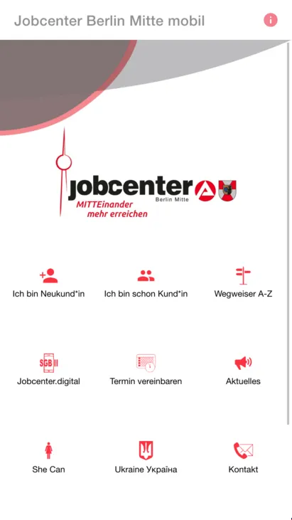 Jobcenter Berlin Mitte mobil | Indus Appstore | Screenshot