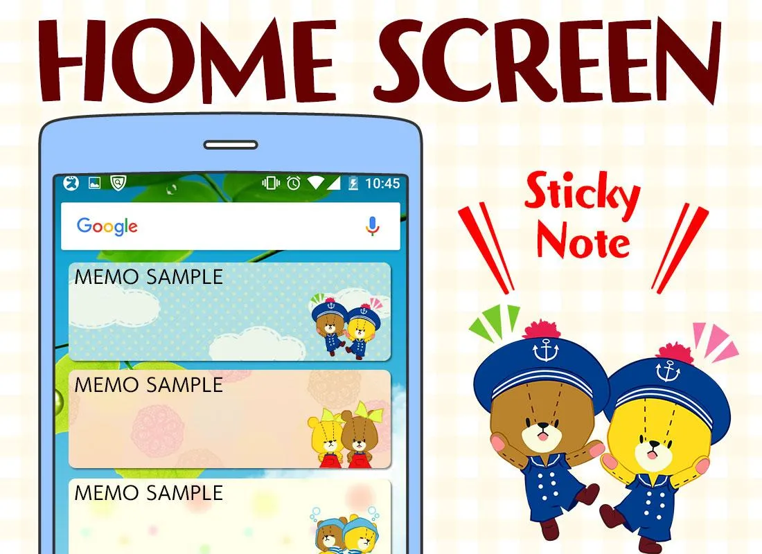 Memo pad TINY TWIN BEARS notes | Indus Appstore | Screenshot