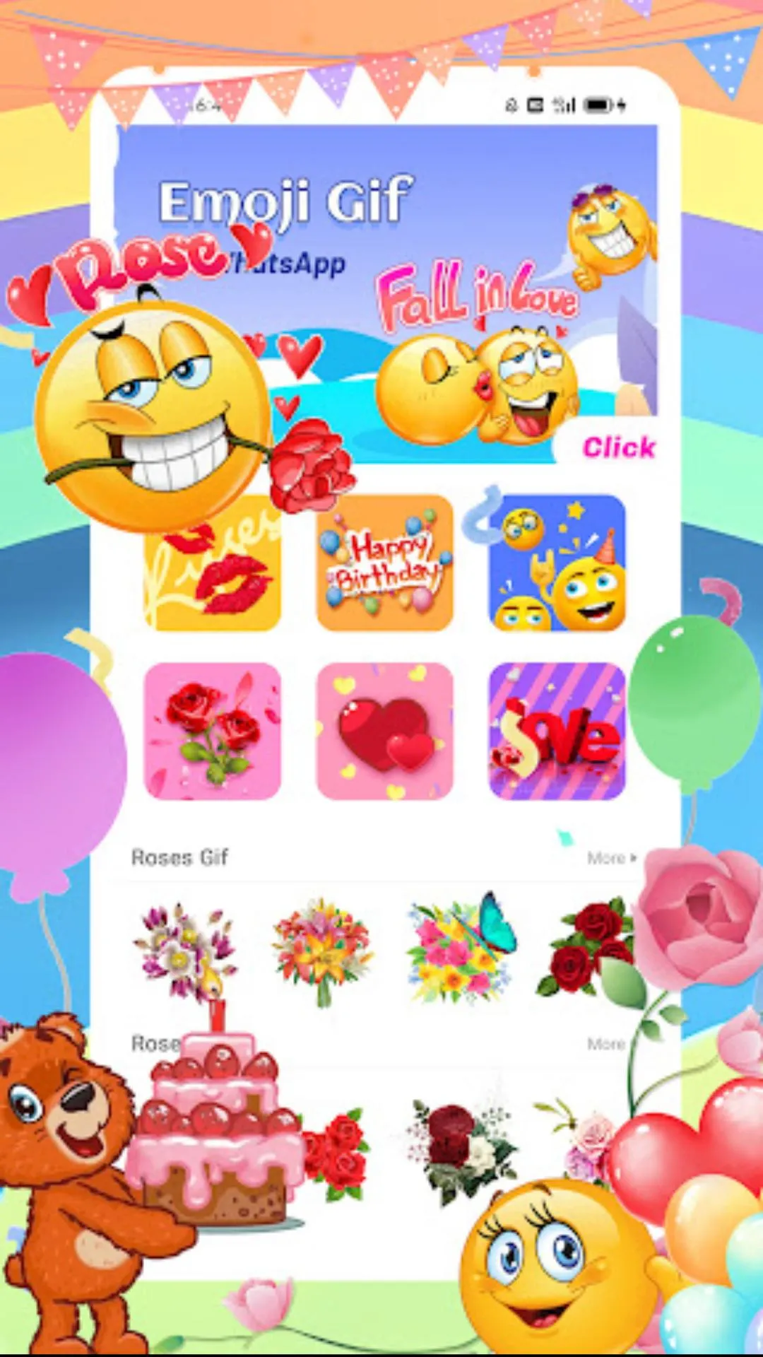 WASticker Love Rose Emoji GIF | Indus Appstore | Screenshot