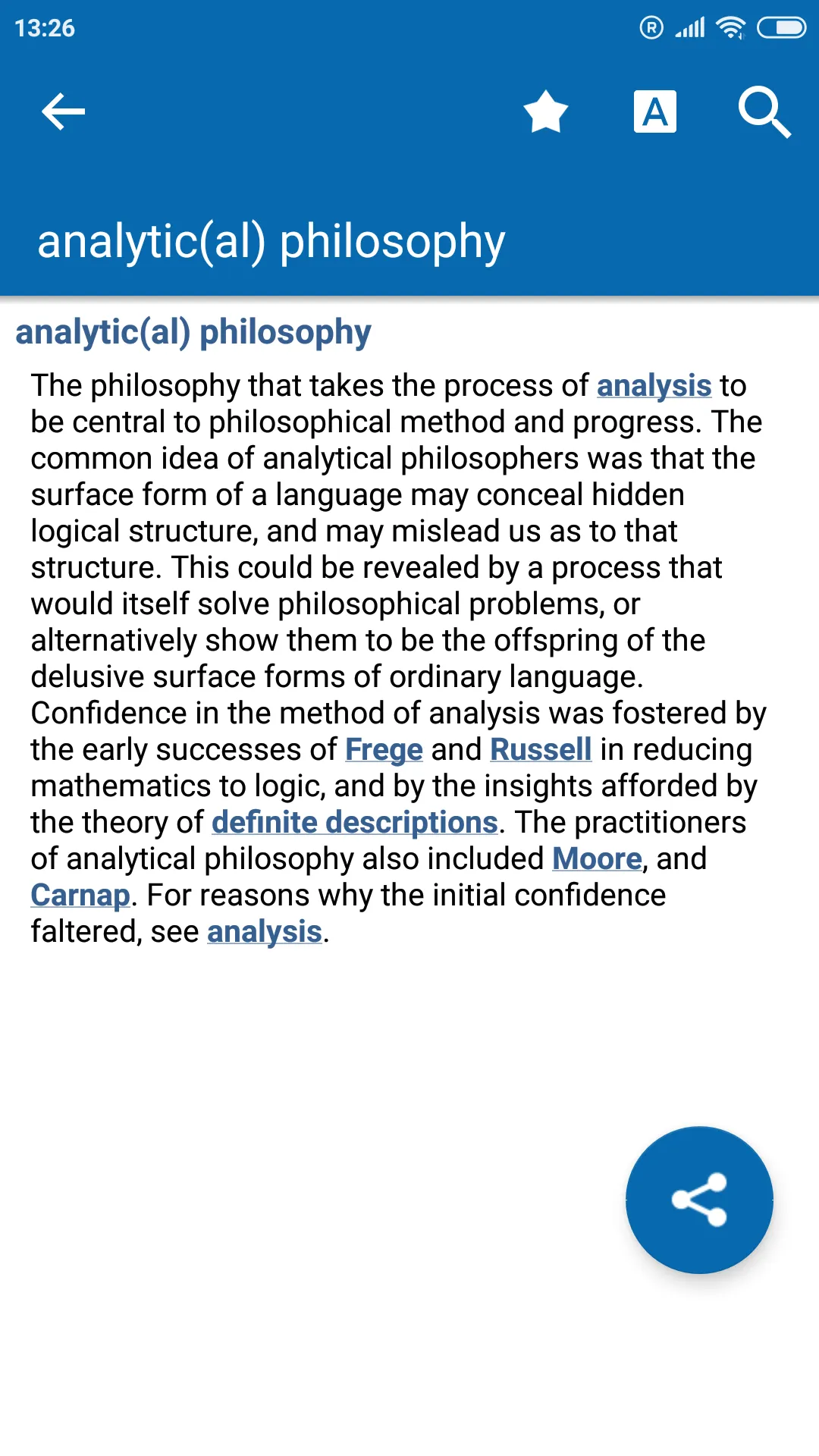 Oxford Philosophy Dictionary | Indus Appstore | Screenshot