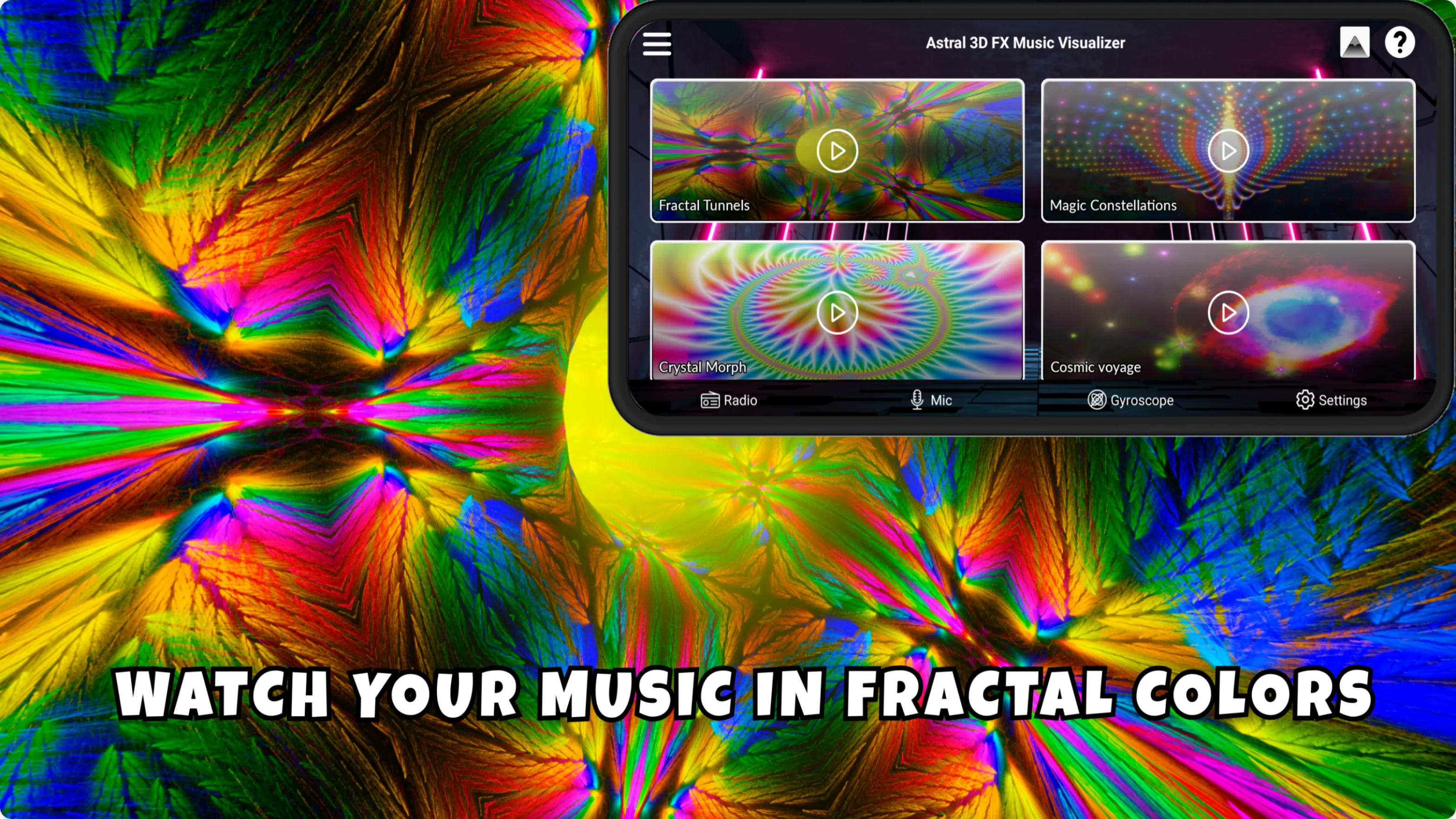 Astral 3D FX Music Visualizer | Indus Appstore | Screenshot