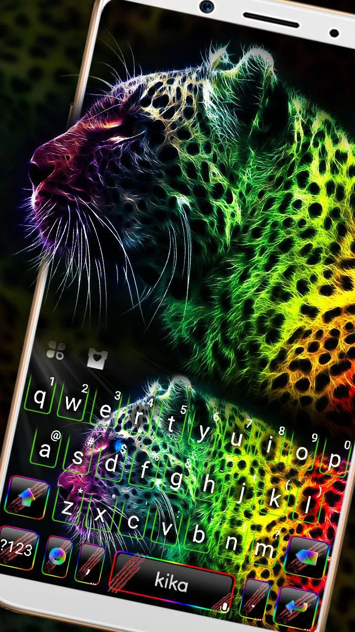 Neon Leopard Keyboard Theme | Indus Appstore | Screenshot