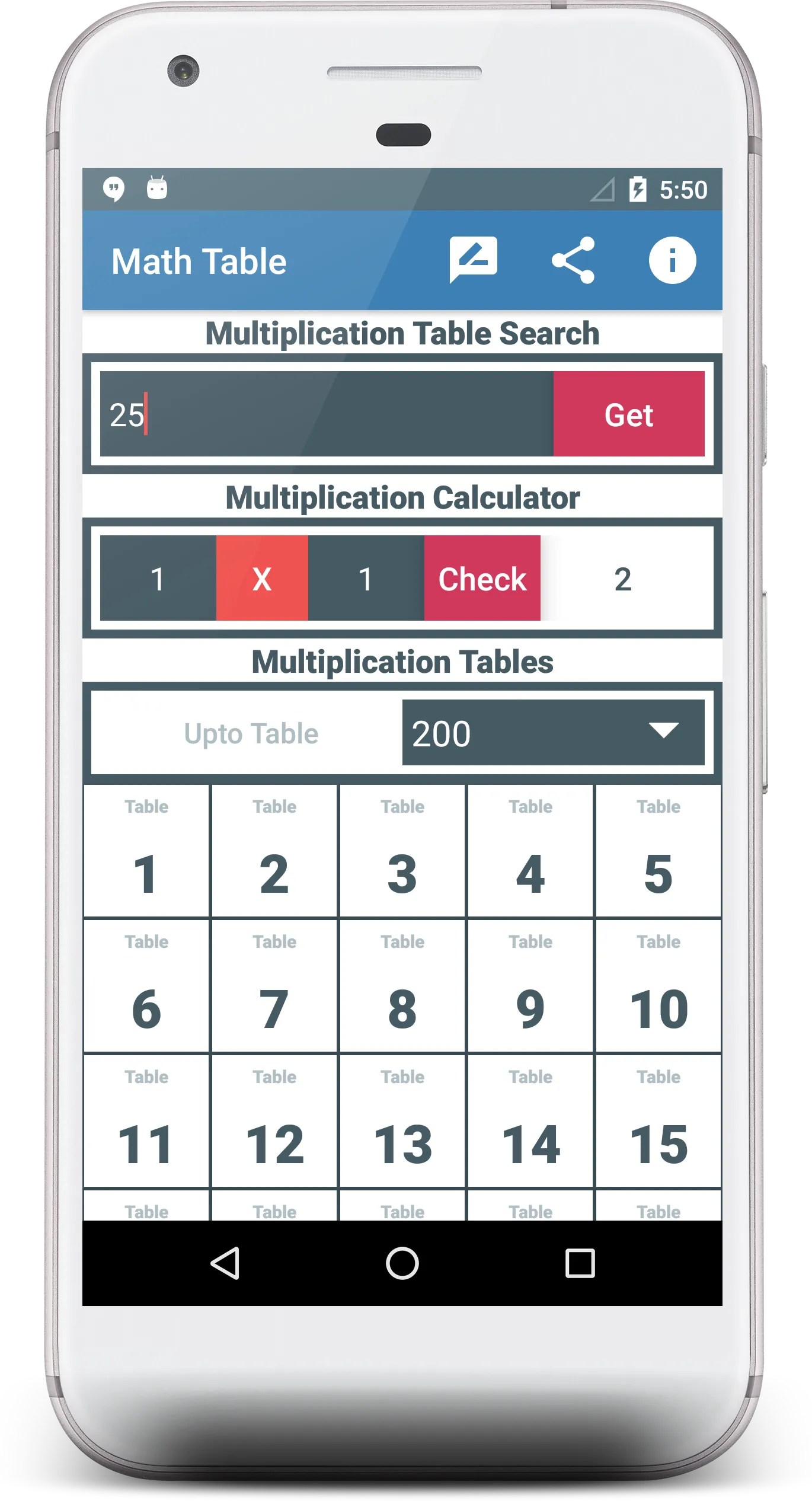 Multiplication Table | Indus Appstore | Screenshot