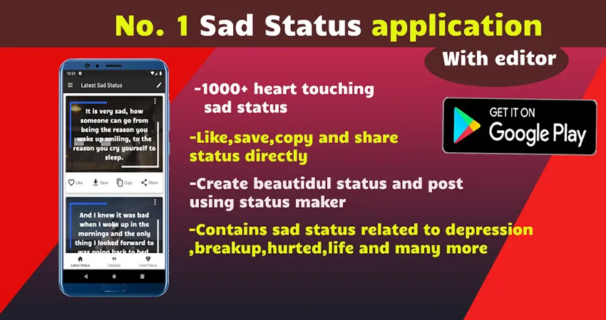 Sad Status And Sad Quotes. | Indus Appstore | Screenshot