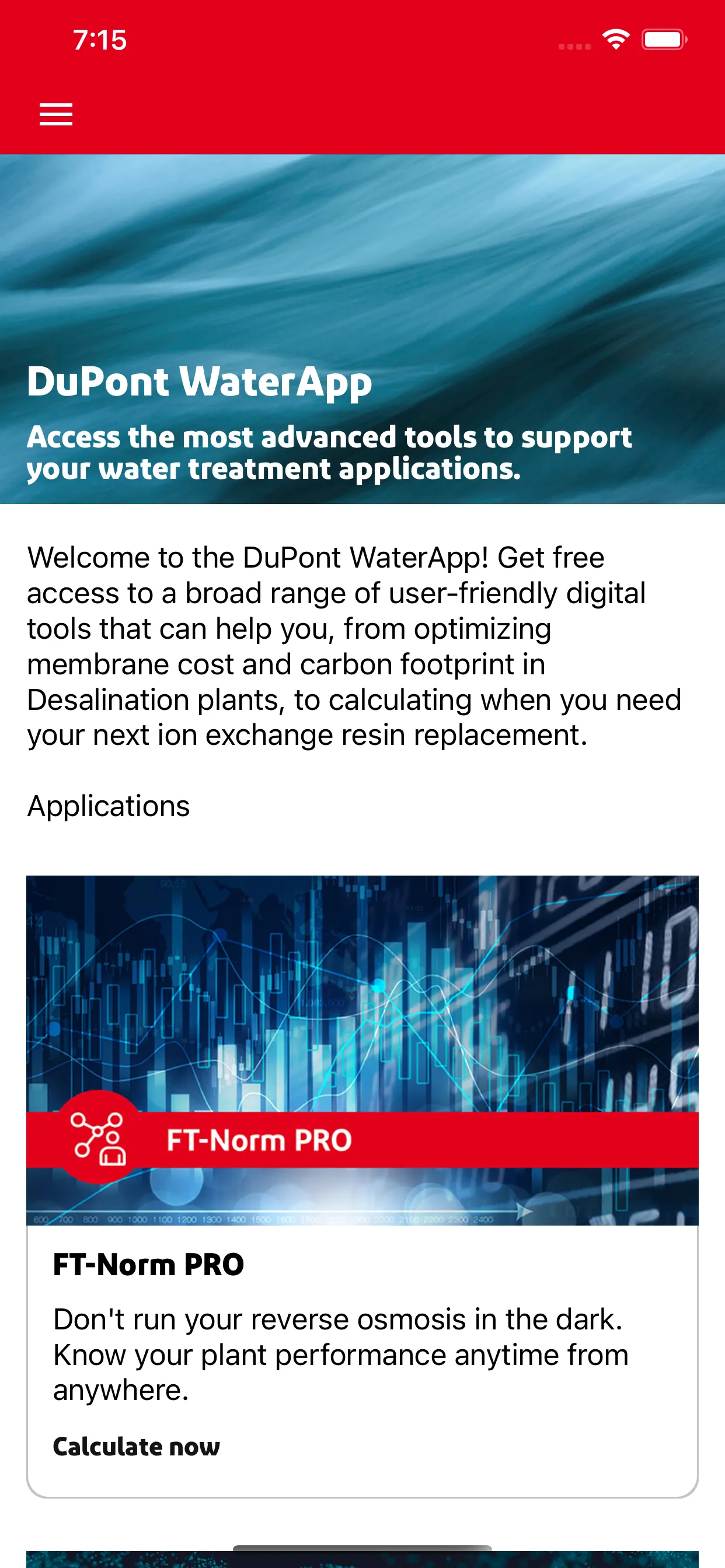 DuPont WaterApp | Indus Appstore | Screenshot