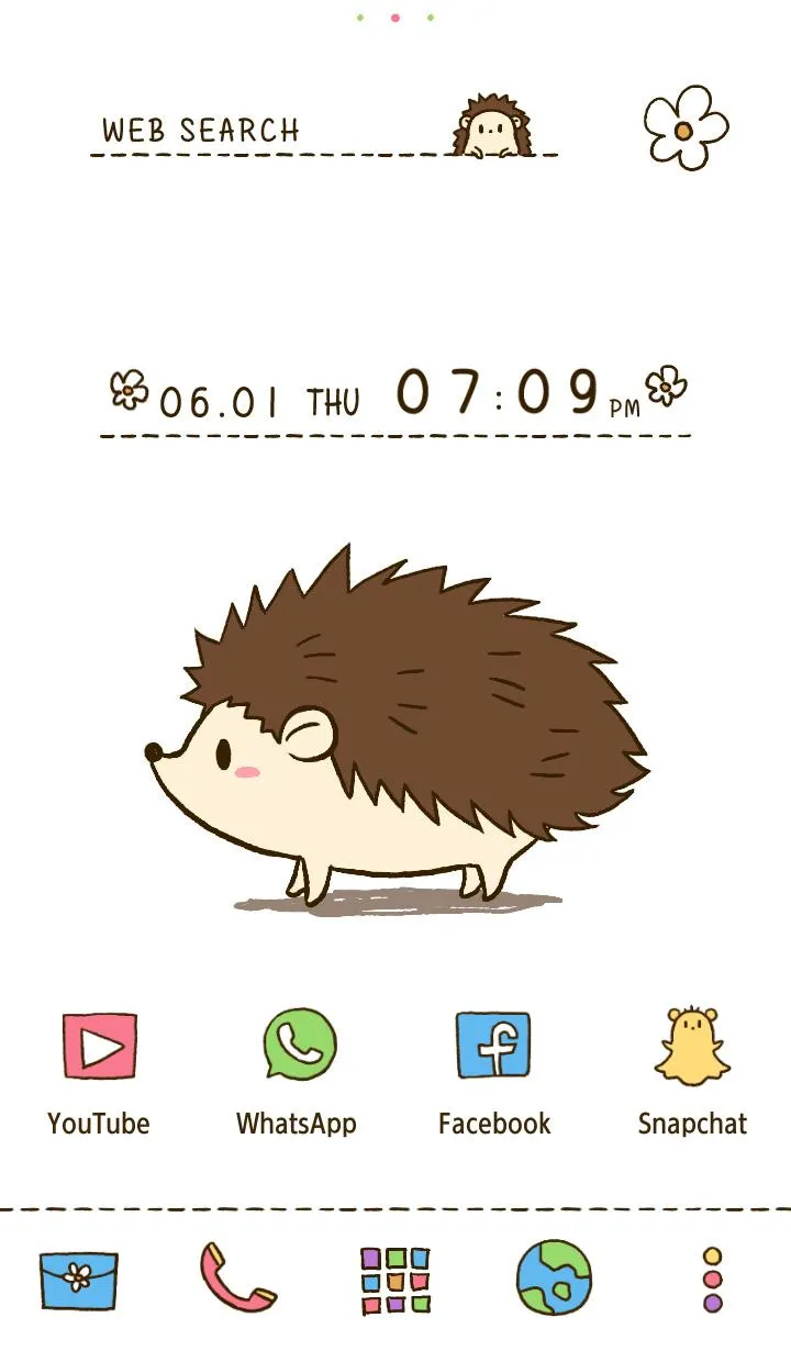 Cute Hedgehog Theme | Indus Appstore | Screenshot