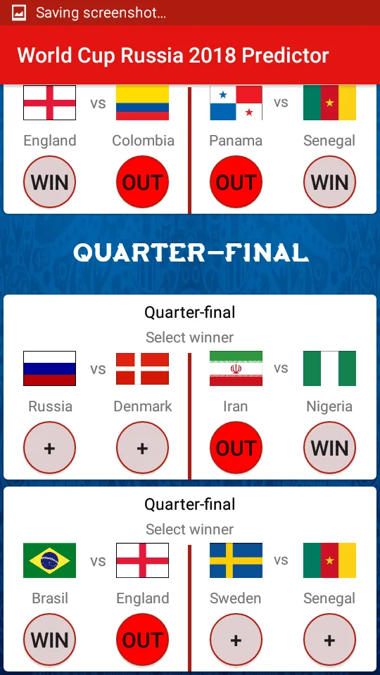 World Cup Russia 2018 Predicto | Indus Appstore | Screenshot