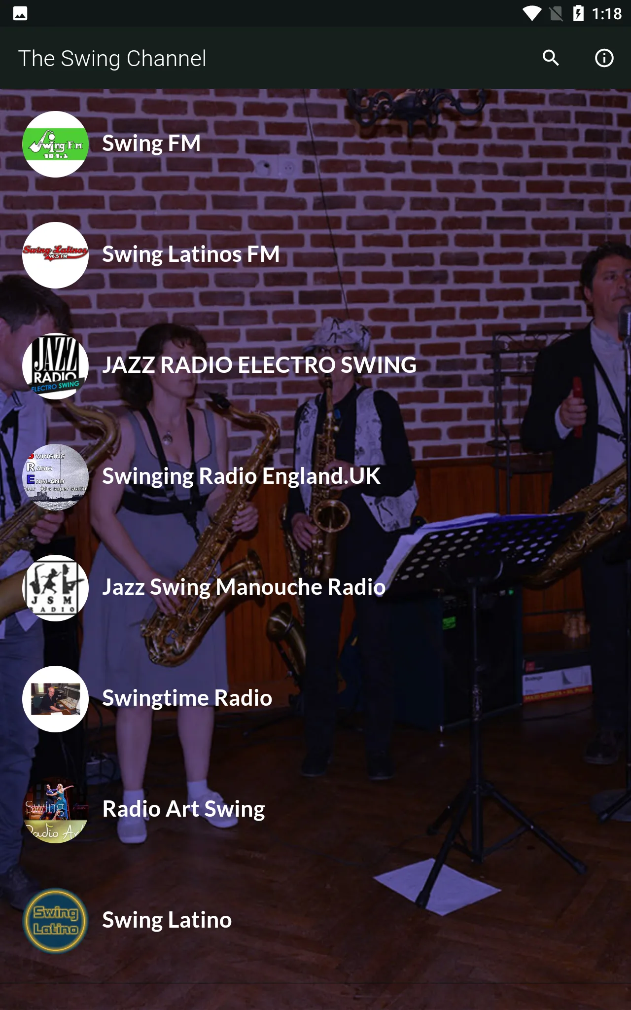 The Swing Channel - Radios | Indus Appstore | Screenshot