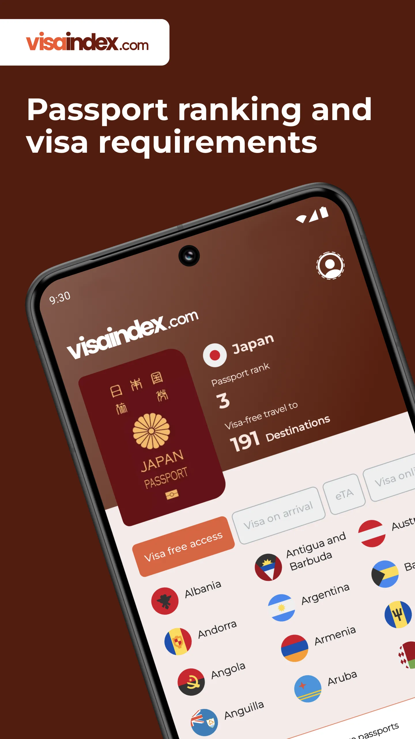 Visa Index | Indus Appstore | Screenshot