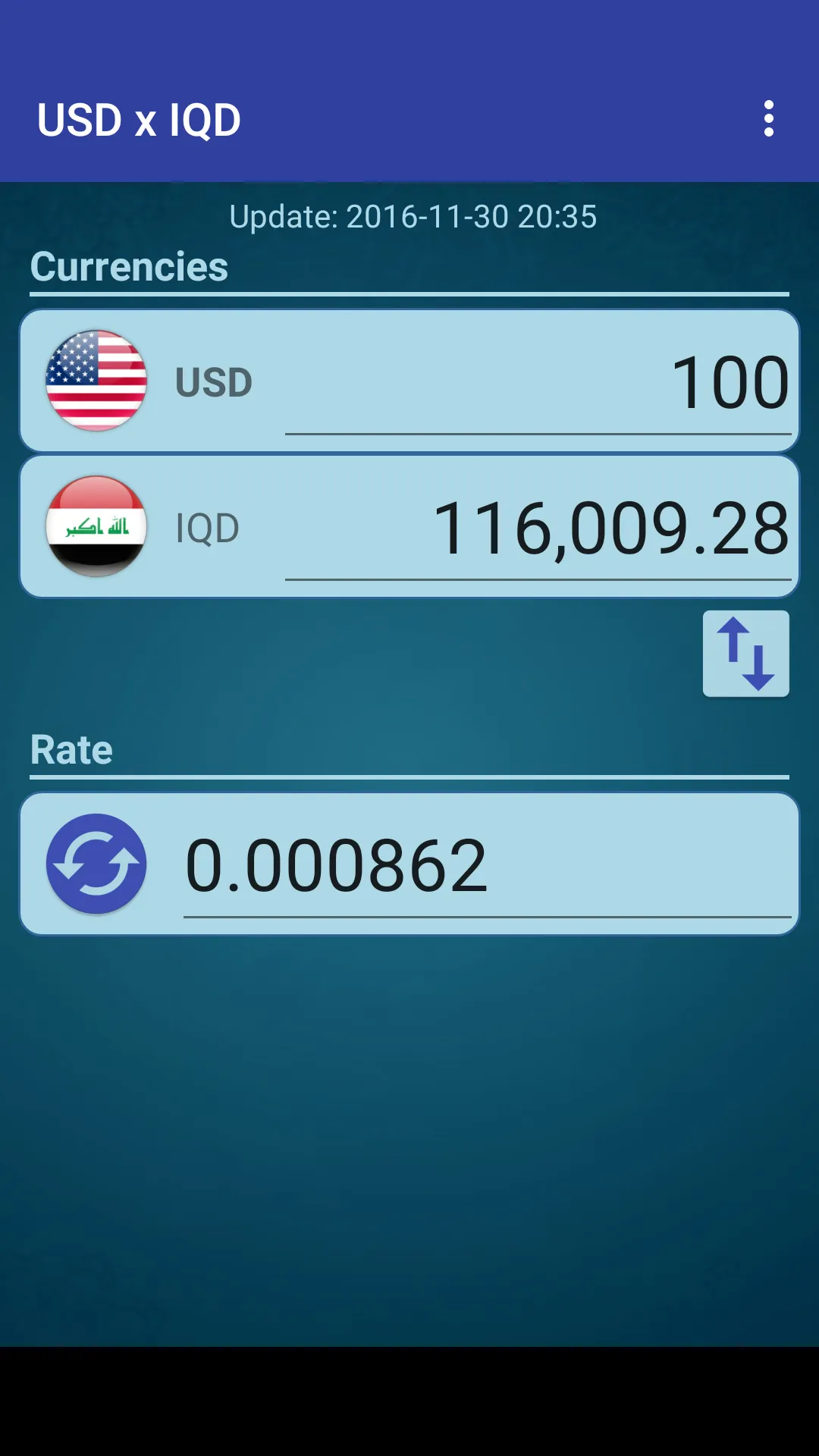 US Dollar to Iraqi Dinar | Indus Appstore | Screenshot