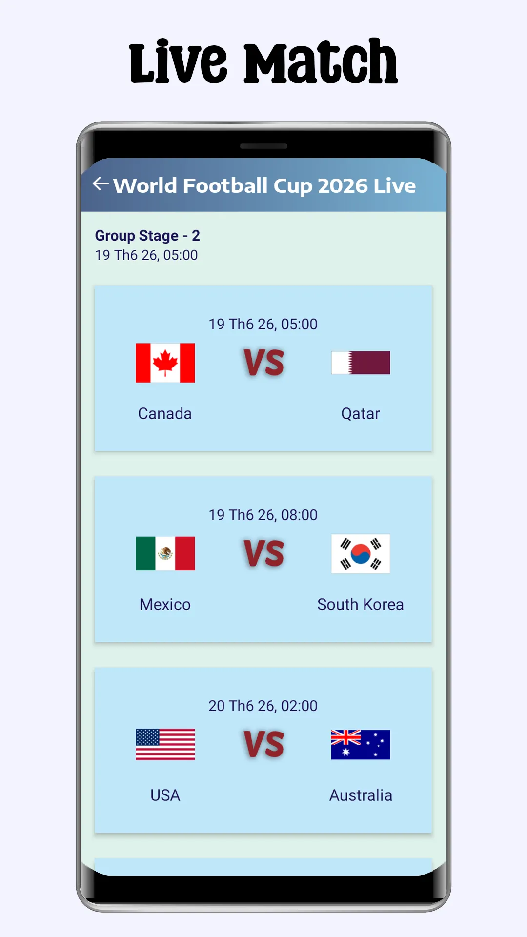 World Football Cup 2026 Live | Indus Appstore | Screenshot