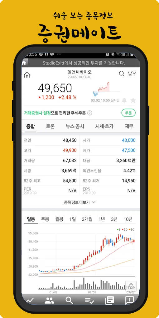 증권 메이트 - 네이버, 다음, 팍스넷 종목 정보 | Indus Appstore | Screenshot