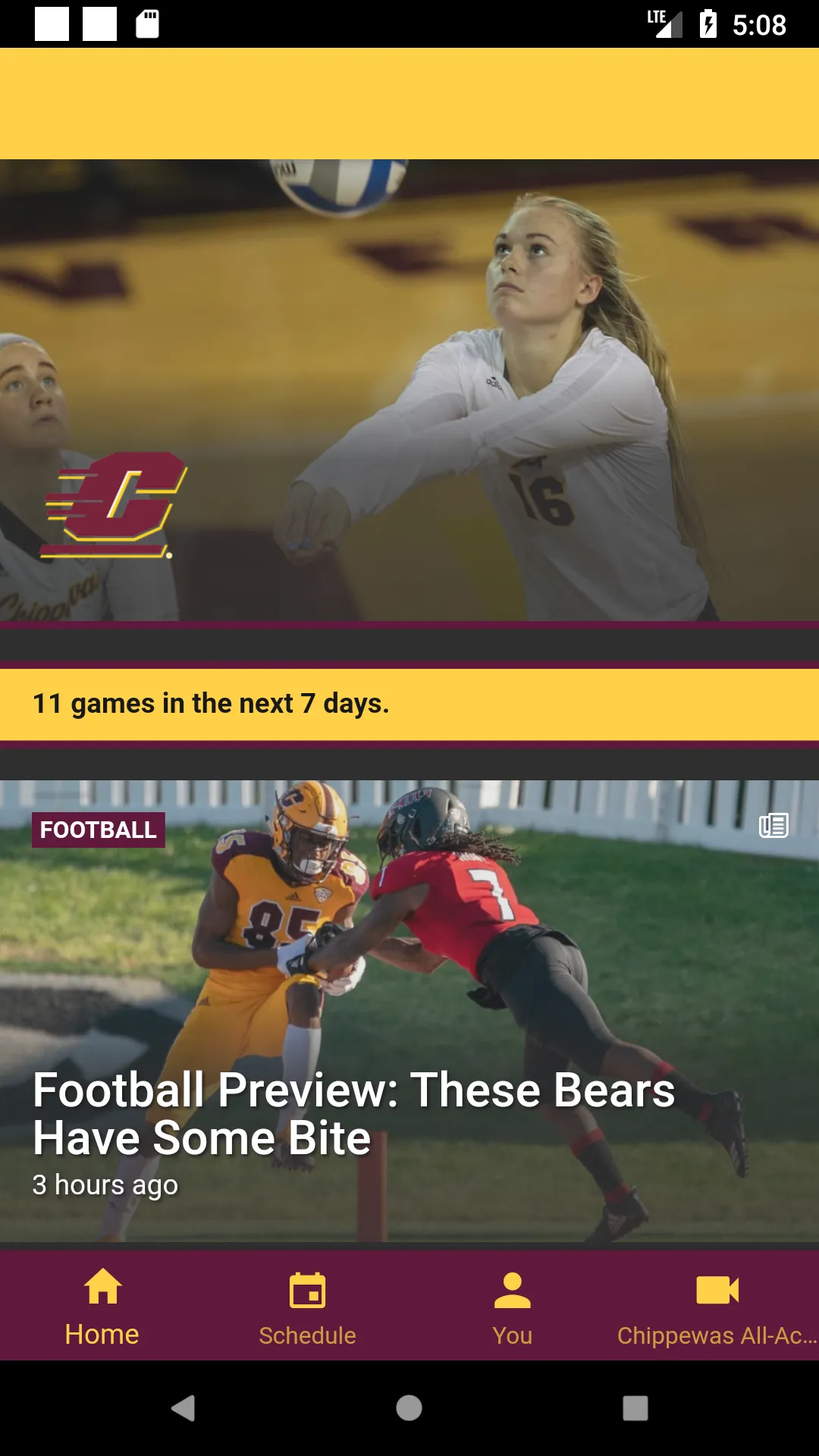 CMU Athletics | Indus Appstore | Screenshot