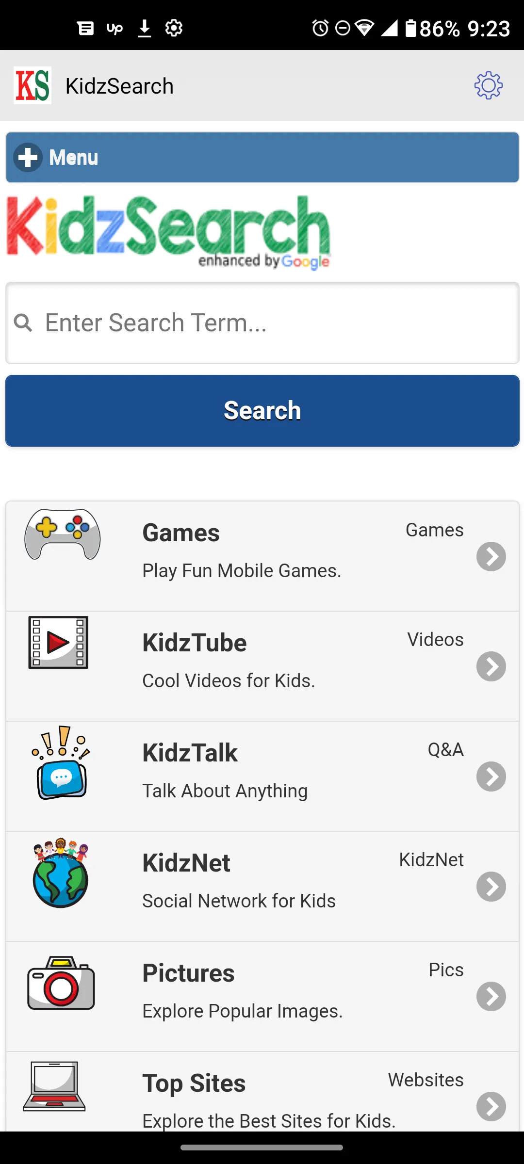 KidzSearch | Indus Appstore | Screenshot