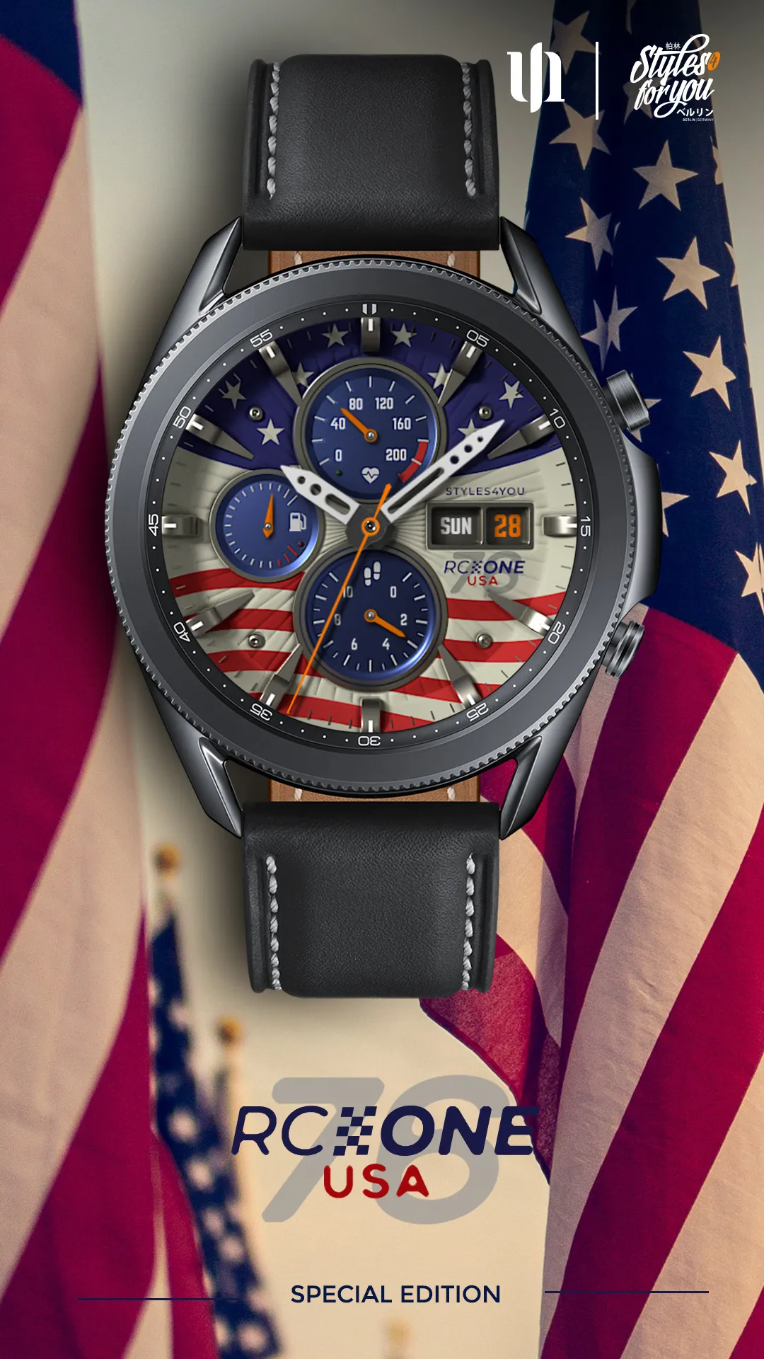 S4U RC ONE - USA watch face | Indus Appstore | Screenshot