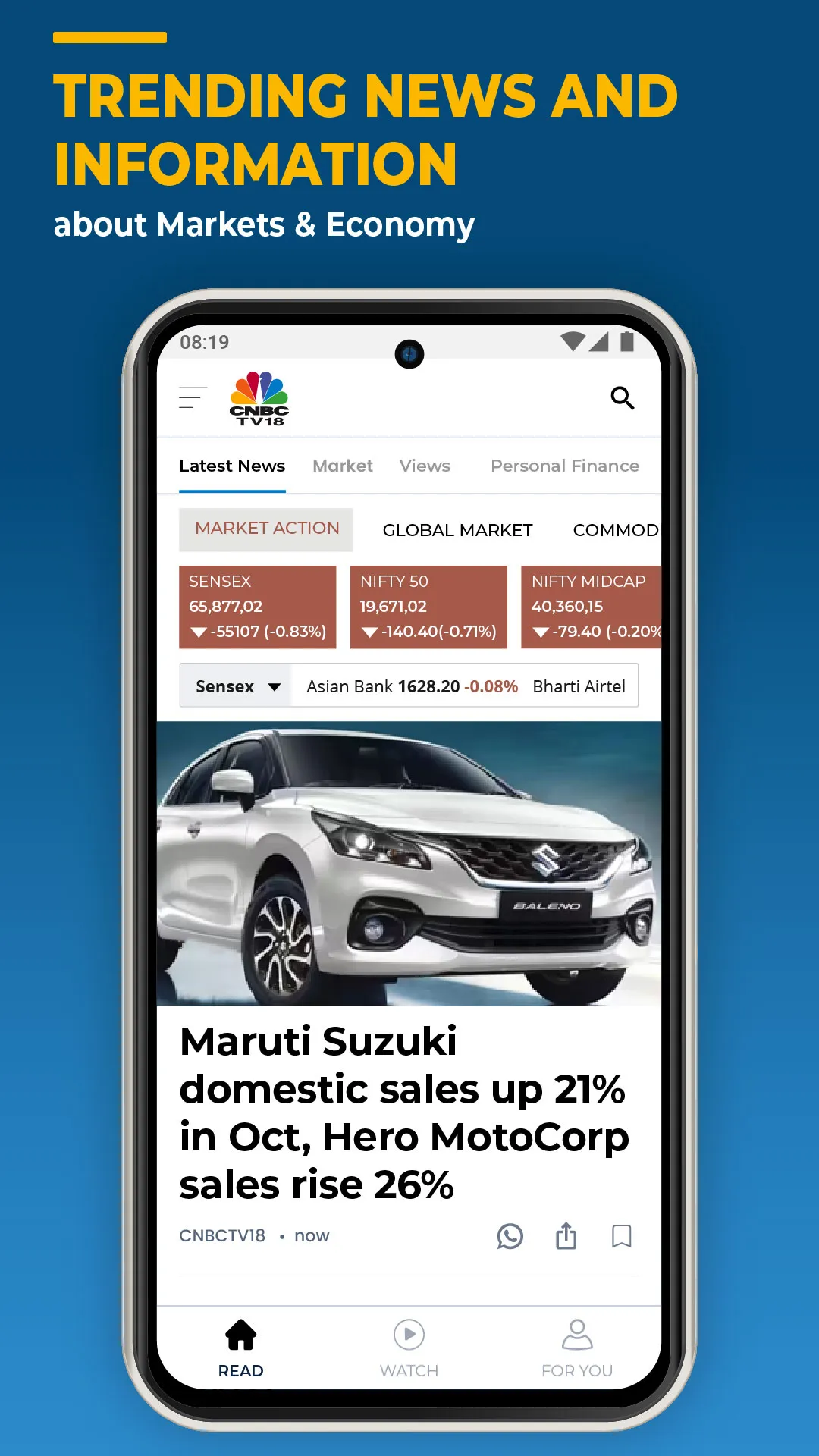 CNBC-TV18: Business News | Indus Appstore | Screenshot