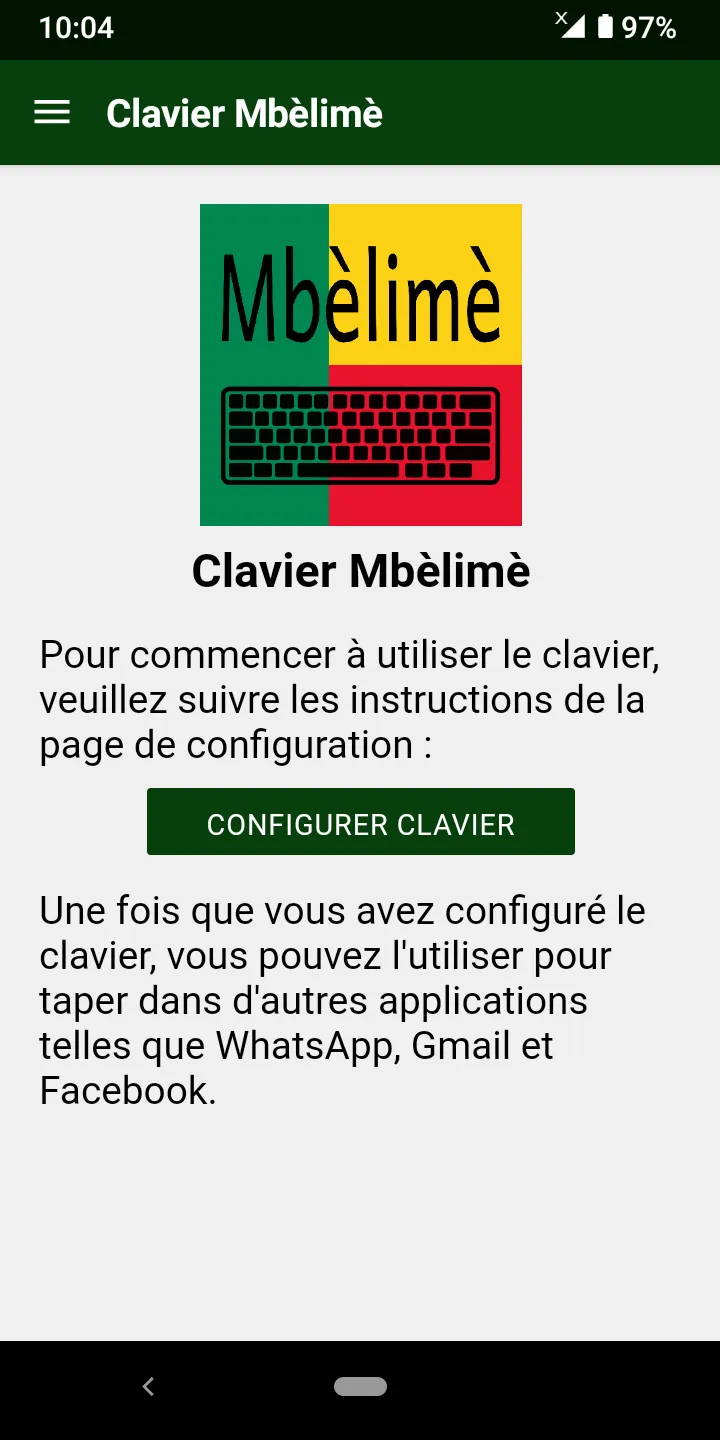 Clavier Mbèlimè | Indus Appstore | Screenshot