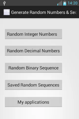 Generate Random Numbers | Indus Appstore | Screenshot