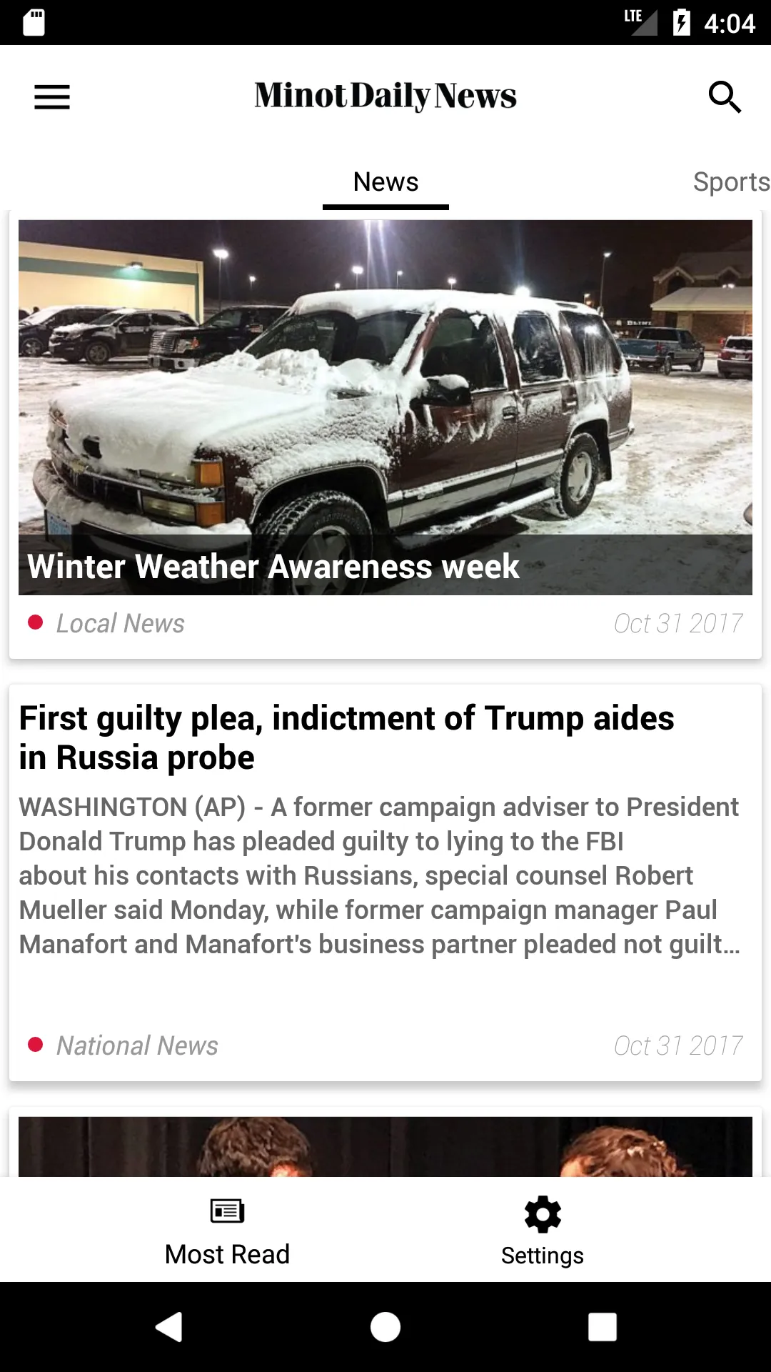 The Minot Daily News | Indus Appstore | Screenshot