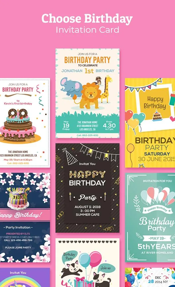 Birthday Invitation Maker | Indus Appstore | Screenshot