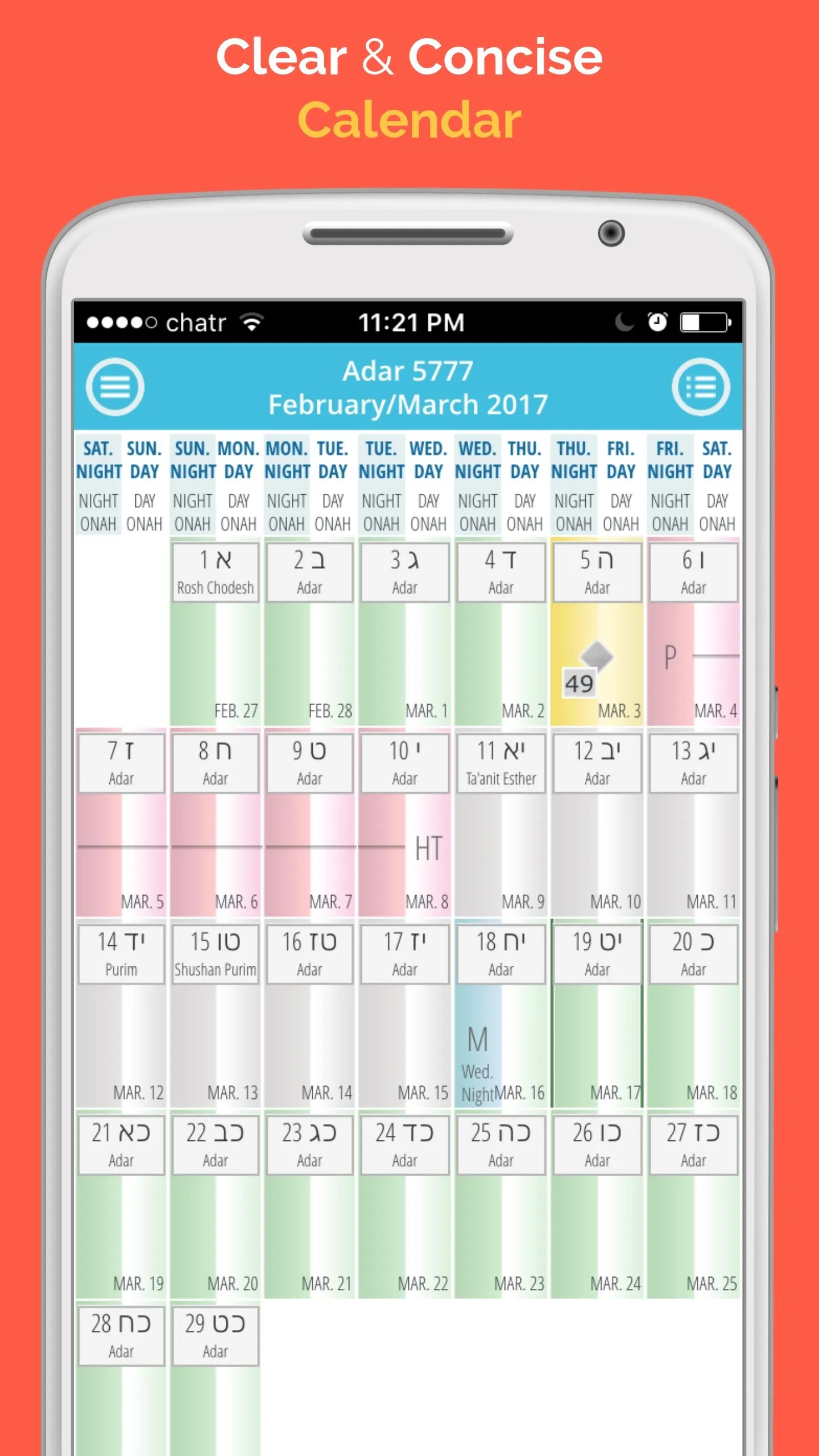 My Mikvah Calendar | Indus Appstore | Screenshot