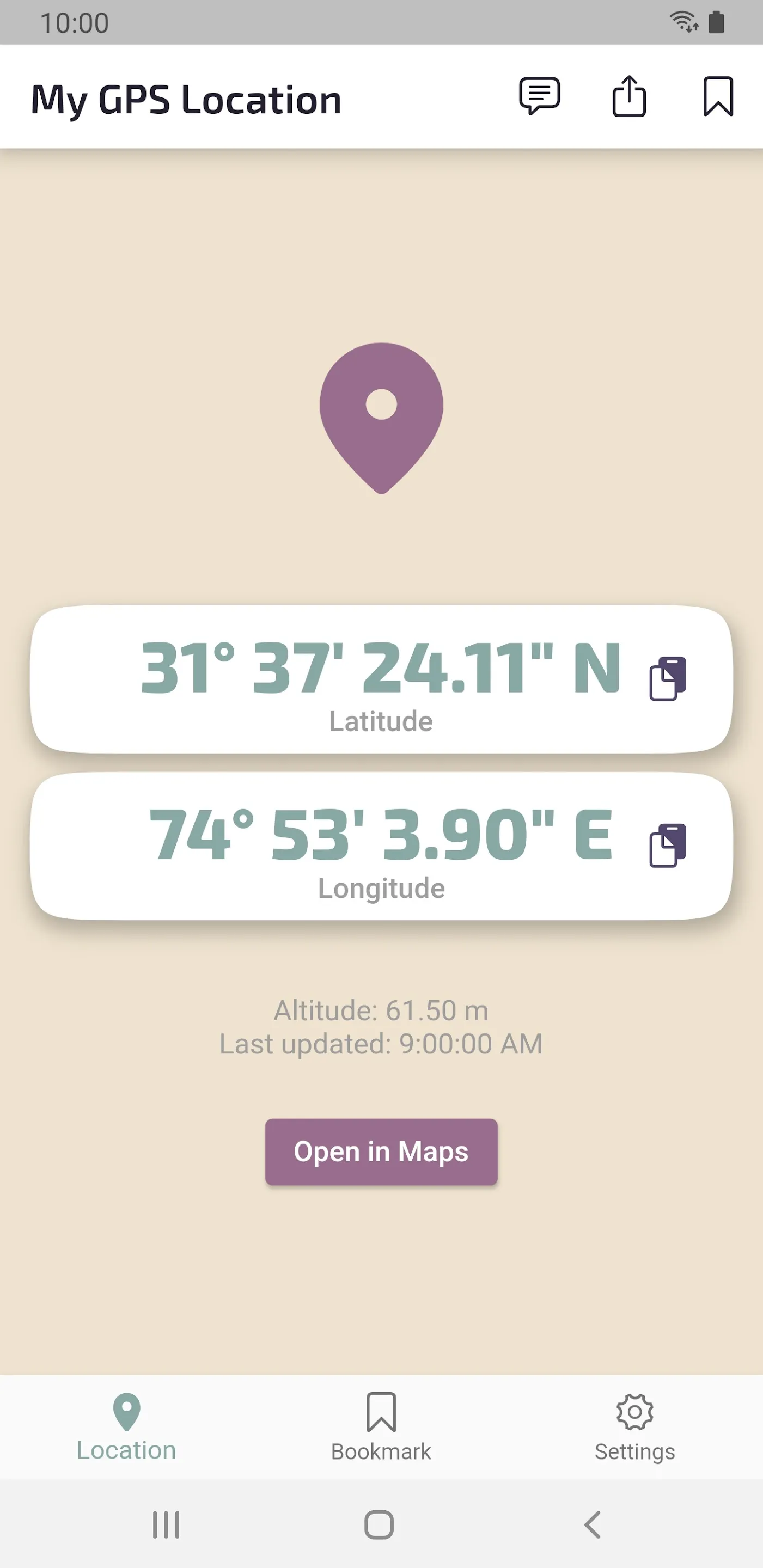 Find My GPS Coordinates | Indus Appstore | Screenshot