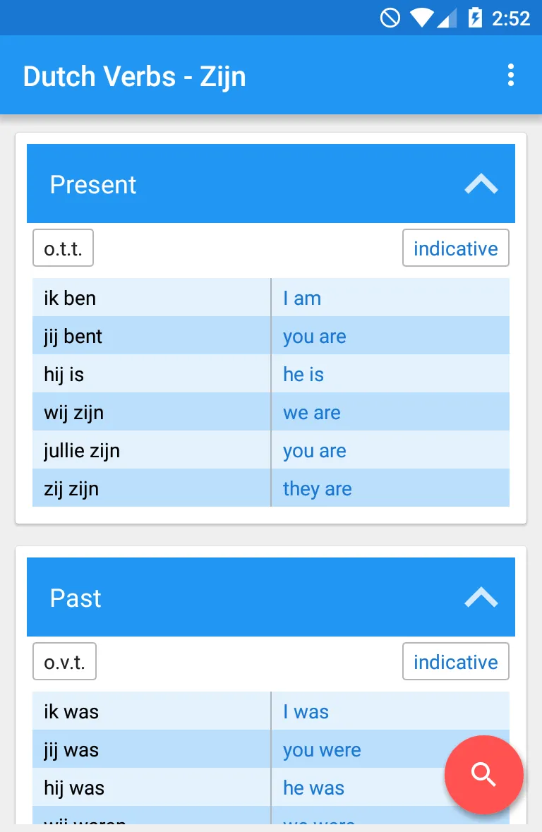 The Dutch Verbs Companion | Indus Appstore | Screenshot