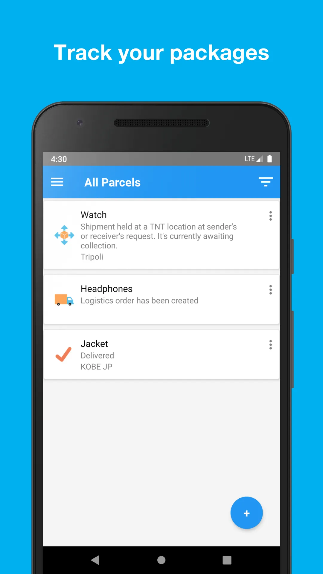 Find My Parcels | Indus Appstore | Screenshot