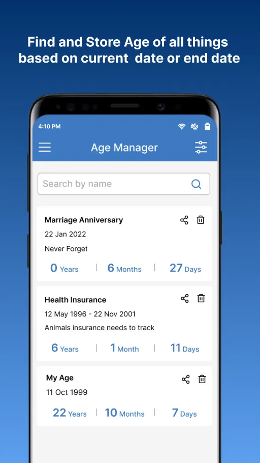 Age Calculator and Manager | Indus Appstore | Screenshot