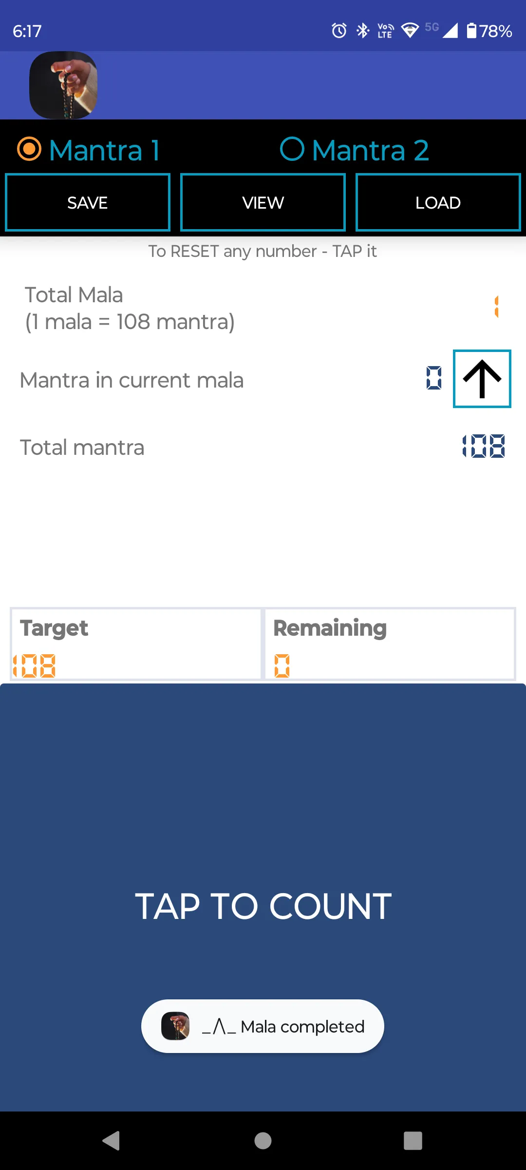 A1 Mantra Counter | Indus Appstore | Screenshot