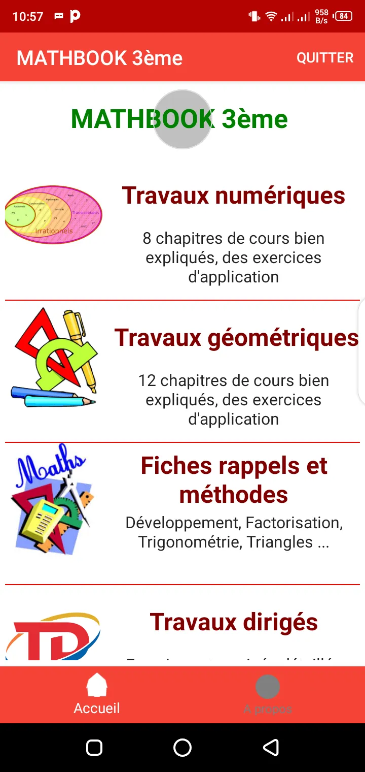 MATH BOOK 3ème | Indus Appstore | Screenshot