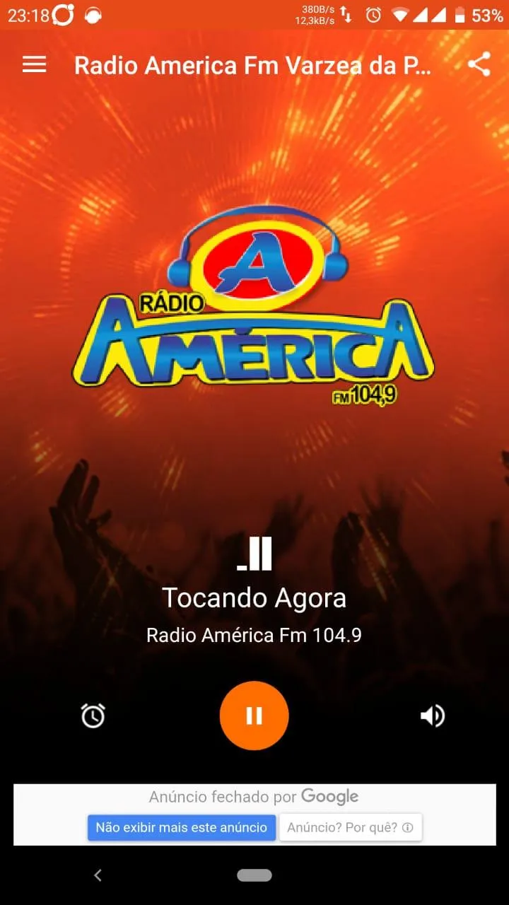 Rádio América FM 104,9 VZP | Indus Appstore | Screenshot