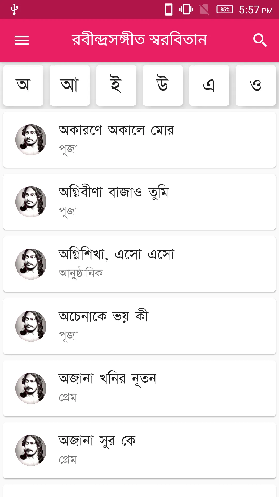 Rabindrasangeet Swarabitan | Indus Appstore | Screenshot