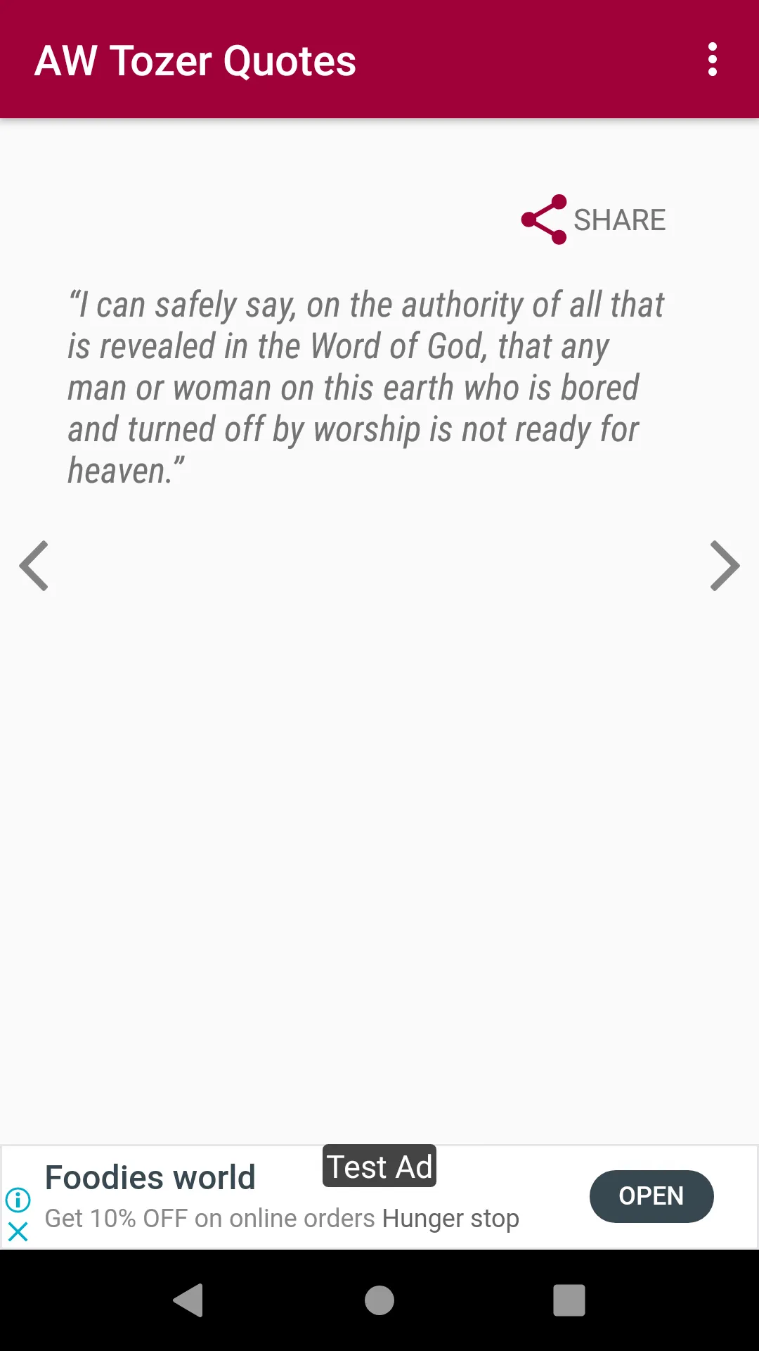 A.W. Tozer Quotes | Indus Appstore | Screenshot