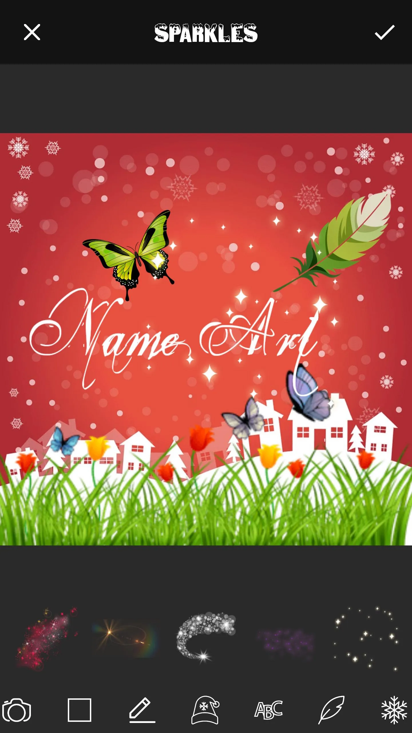 Christmas Card Name Art Maker | Indus Appstore | Screenshot