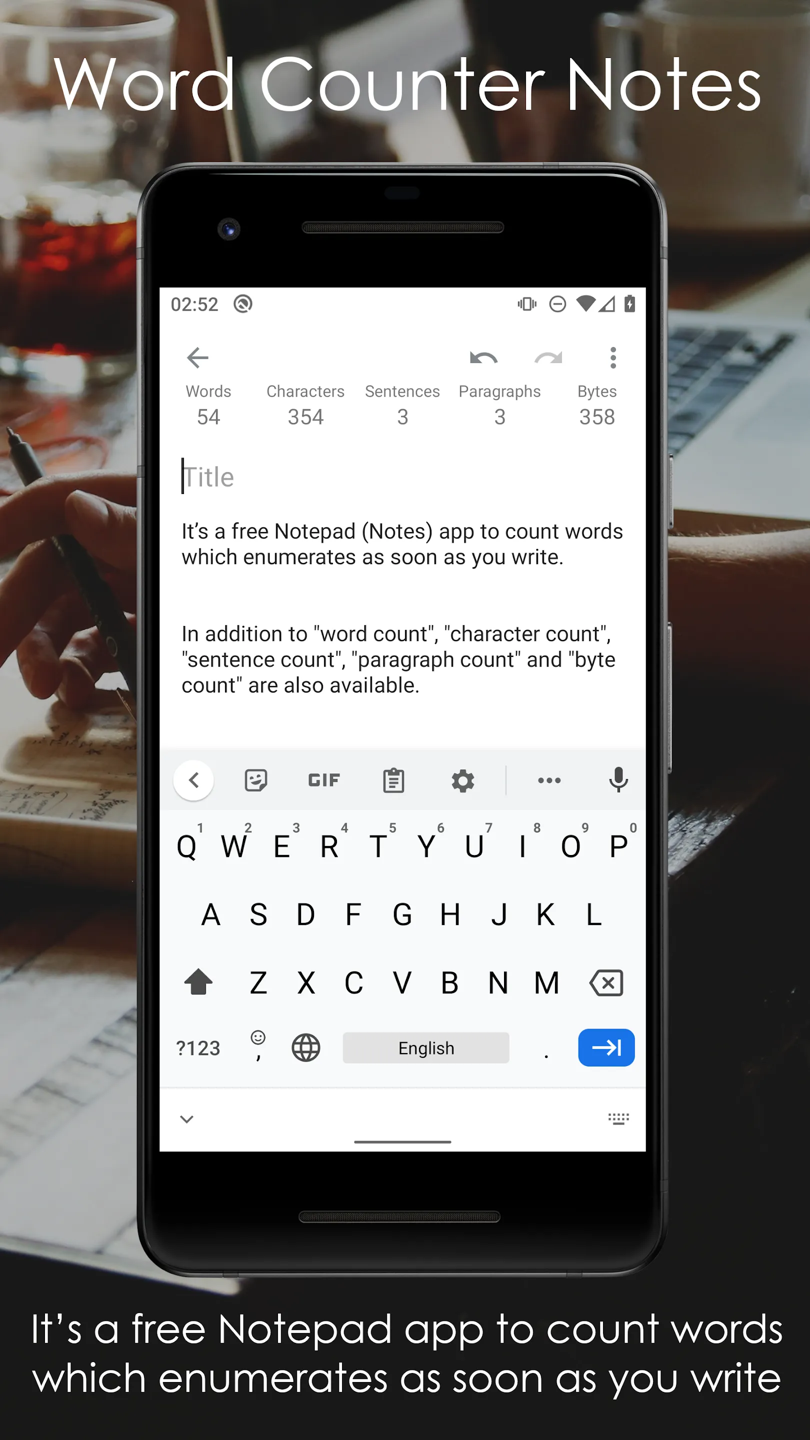 Word Counter Note CountablePad | Indus Appstore | Screenshot