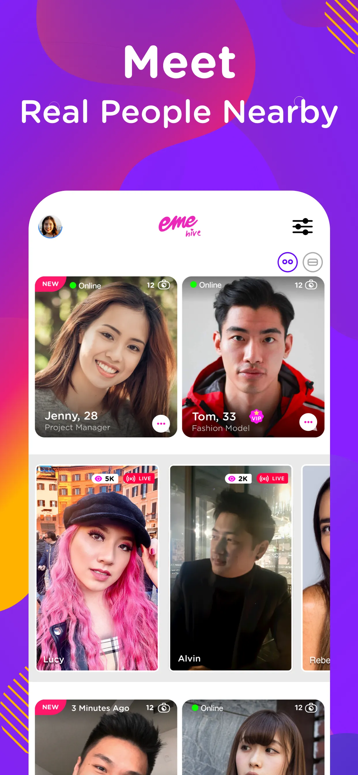 EME Hive - Meet, Chat, Go Live | Indus Appstore | Screenshot