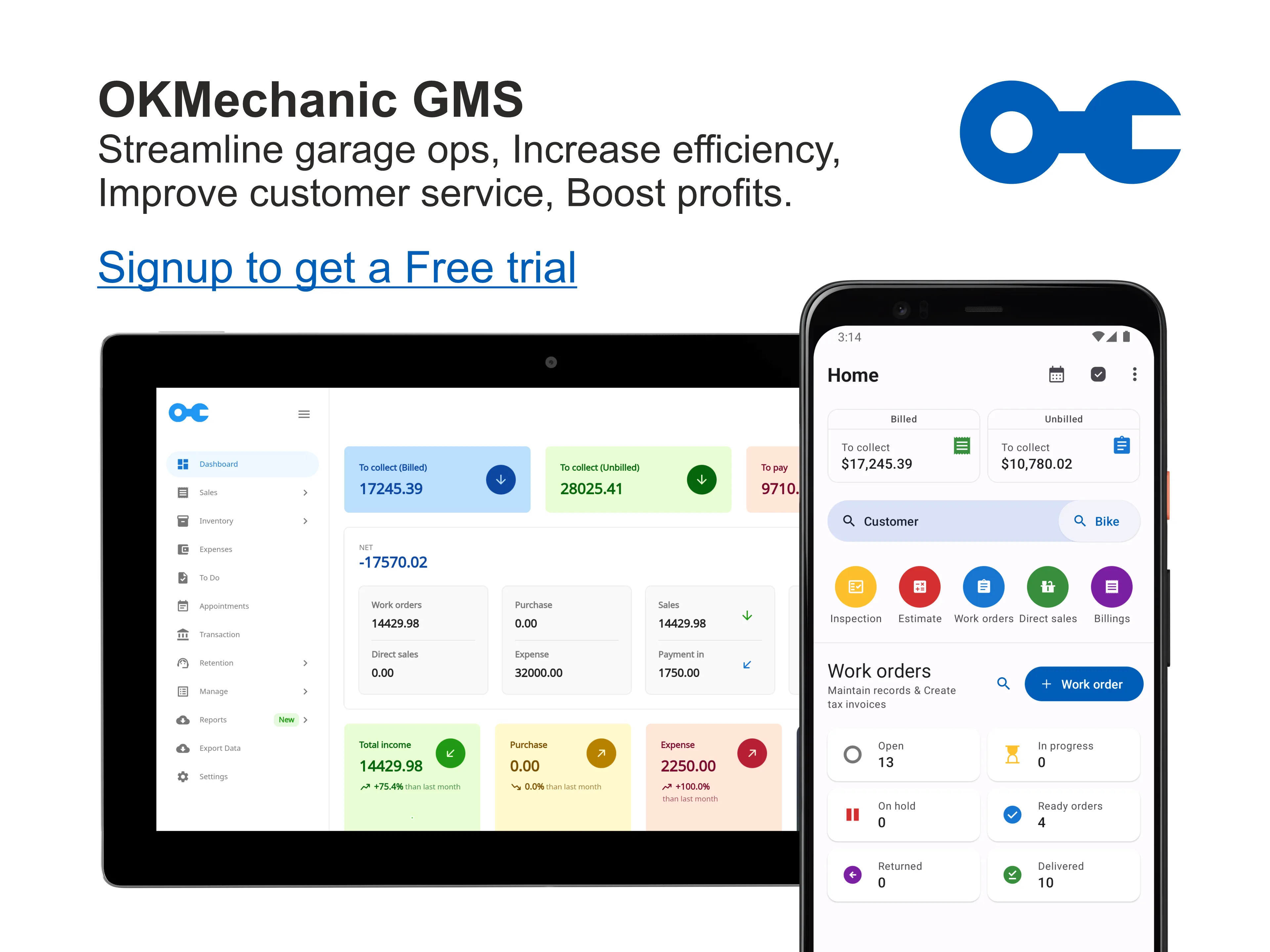 OKMechanic Garage Management | Indus Appstore | Screenshot