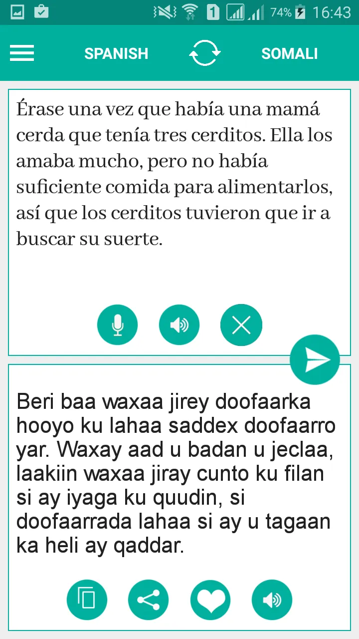 Somali Spanish Translator | Indus Appstore | Screenshot