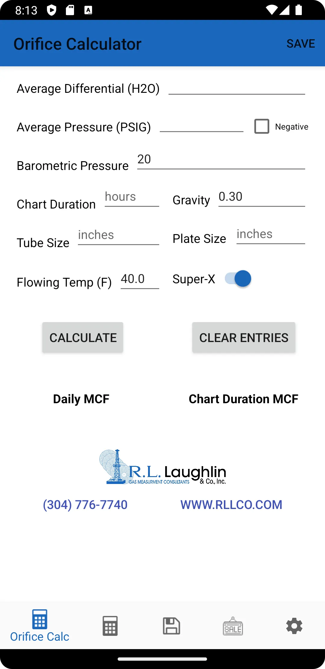 Orifice Flow Rate Calculator | Indus Appstore | Screenshot