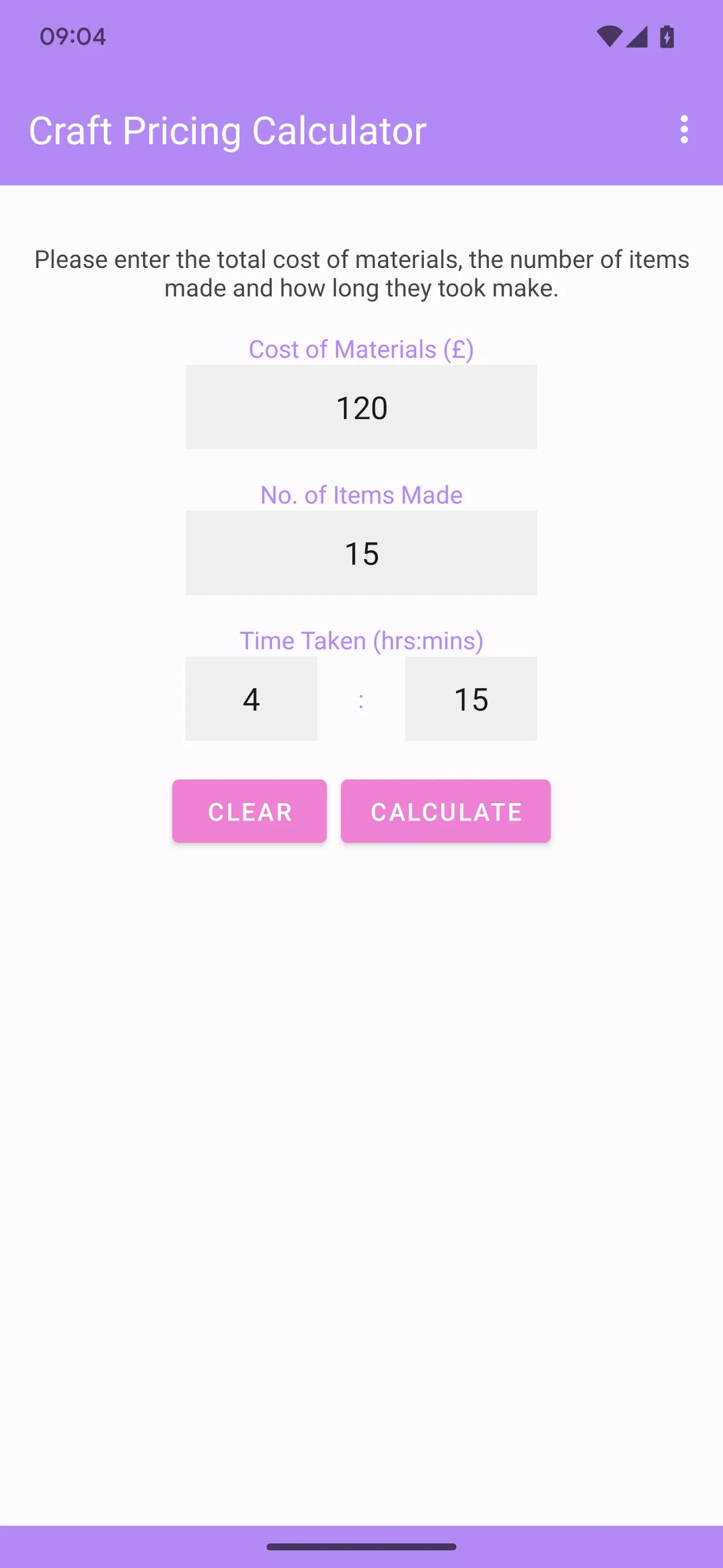 Craft Pricing Calculator | Indus Appstore | Screenshot