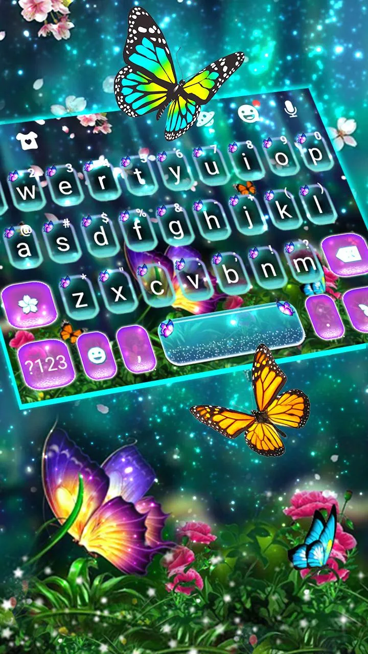 Wonderland Butterfly Keyboard  | Indus Appstore | Screenshot