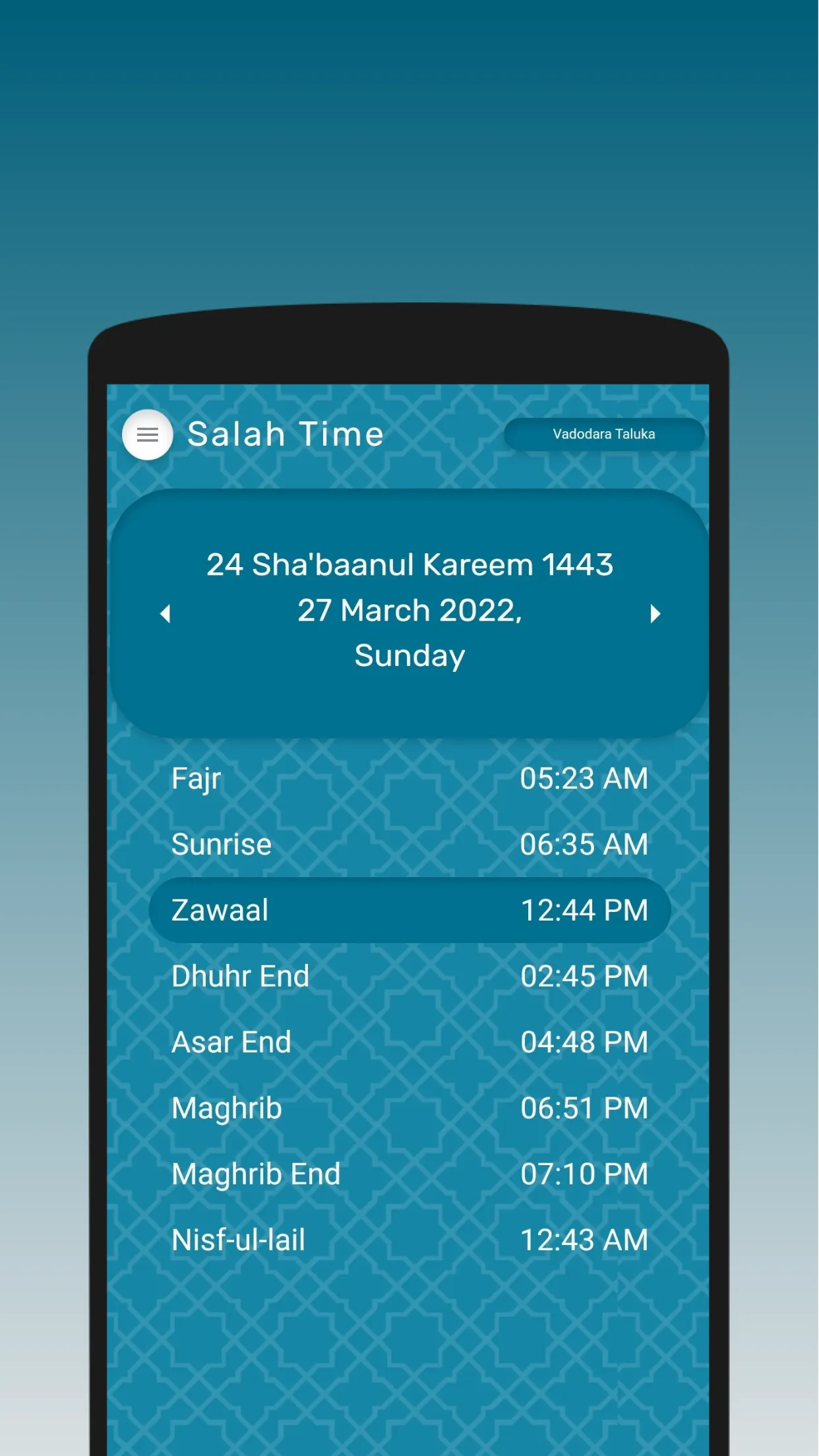 Hijri Salah App (Fatimid) | Indus Appstore | Screenshot