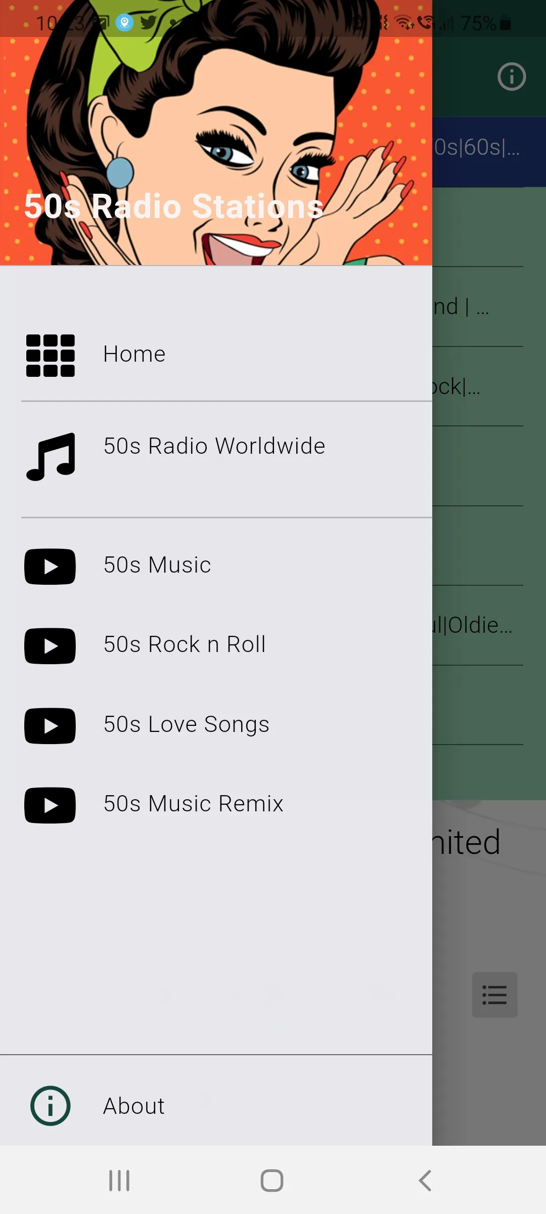 50s Radio Top Fifties Music | Indus Appstore | Screenshot