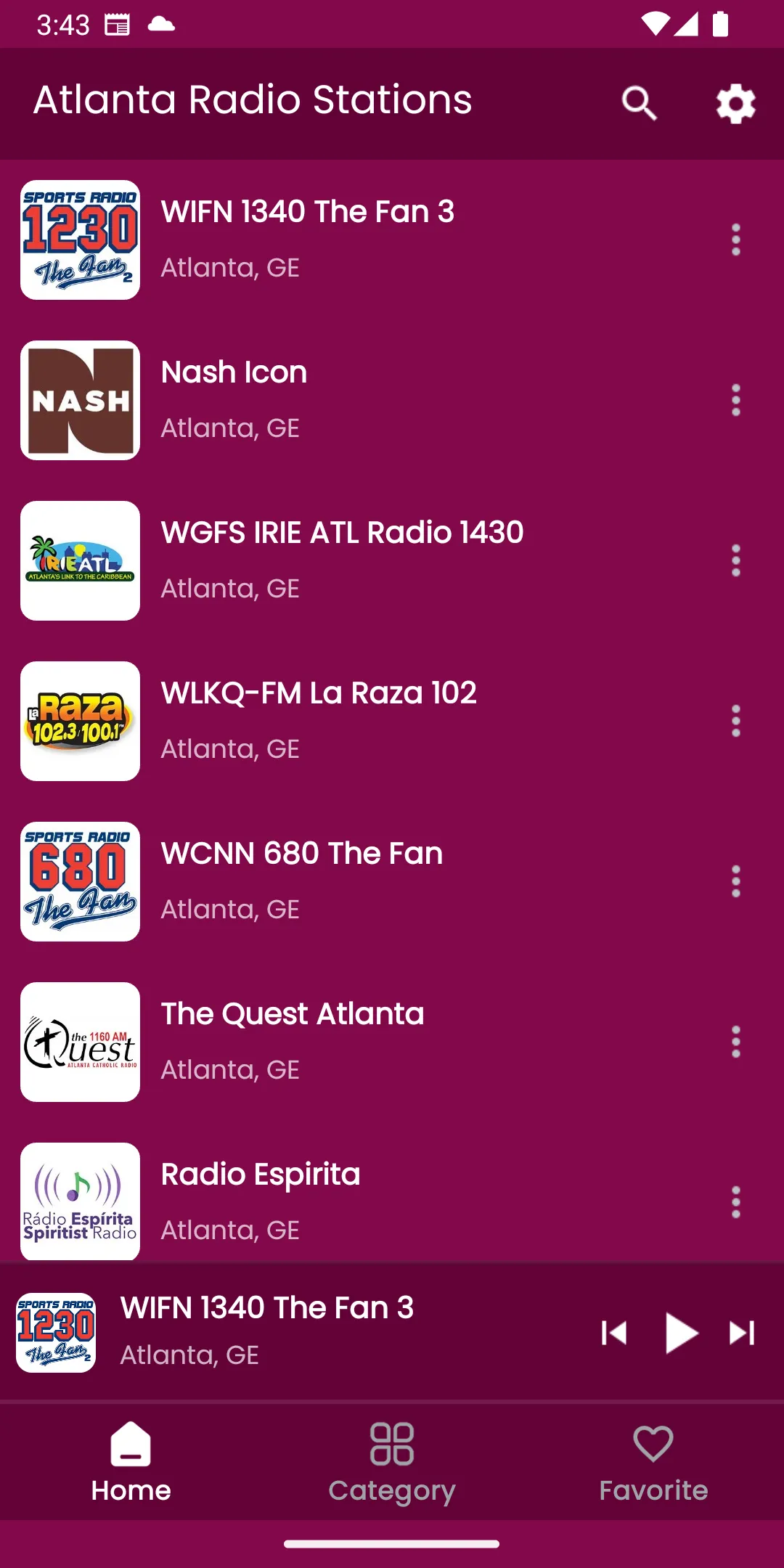 Atlanta Radio Stations | Indus Appstore | Screenshot