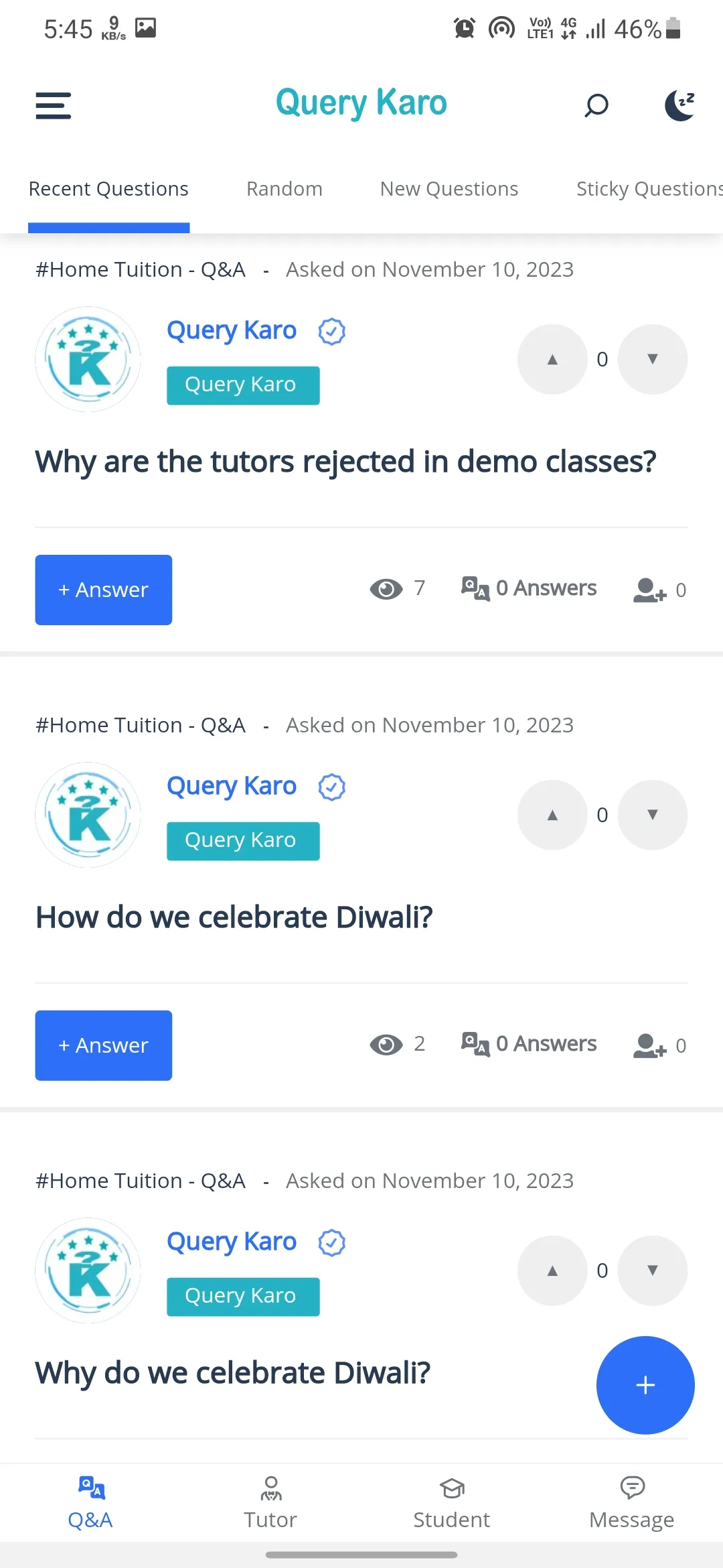 Query Karo: Home Tuition App | Indus Appstore | Screenshot