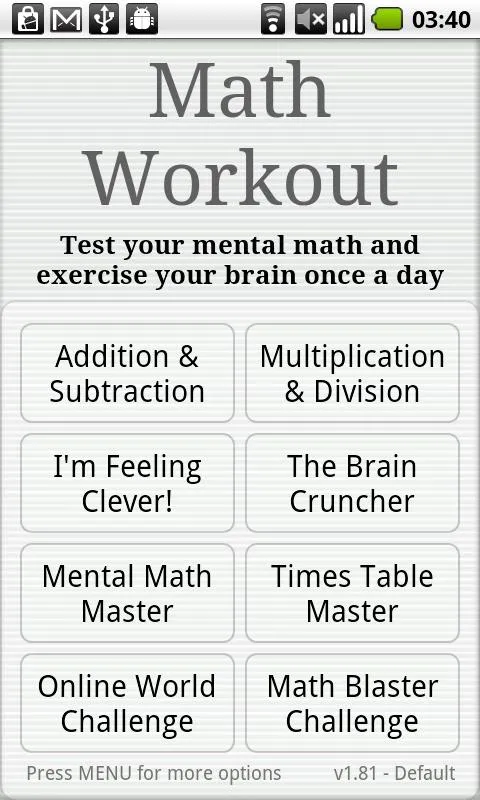 Math Workout | Indus Appstore | Screenshot