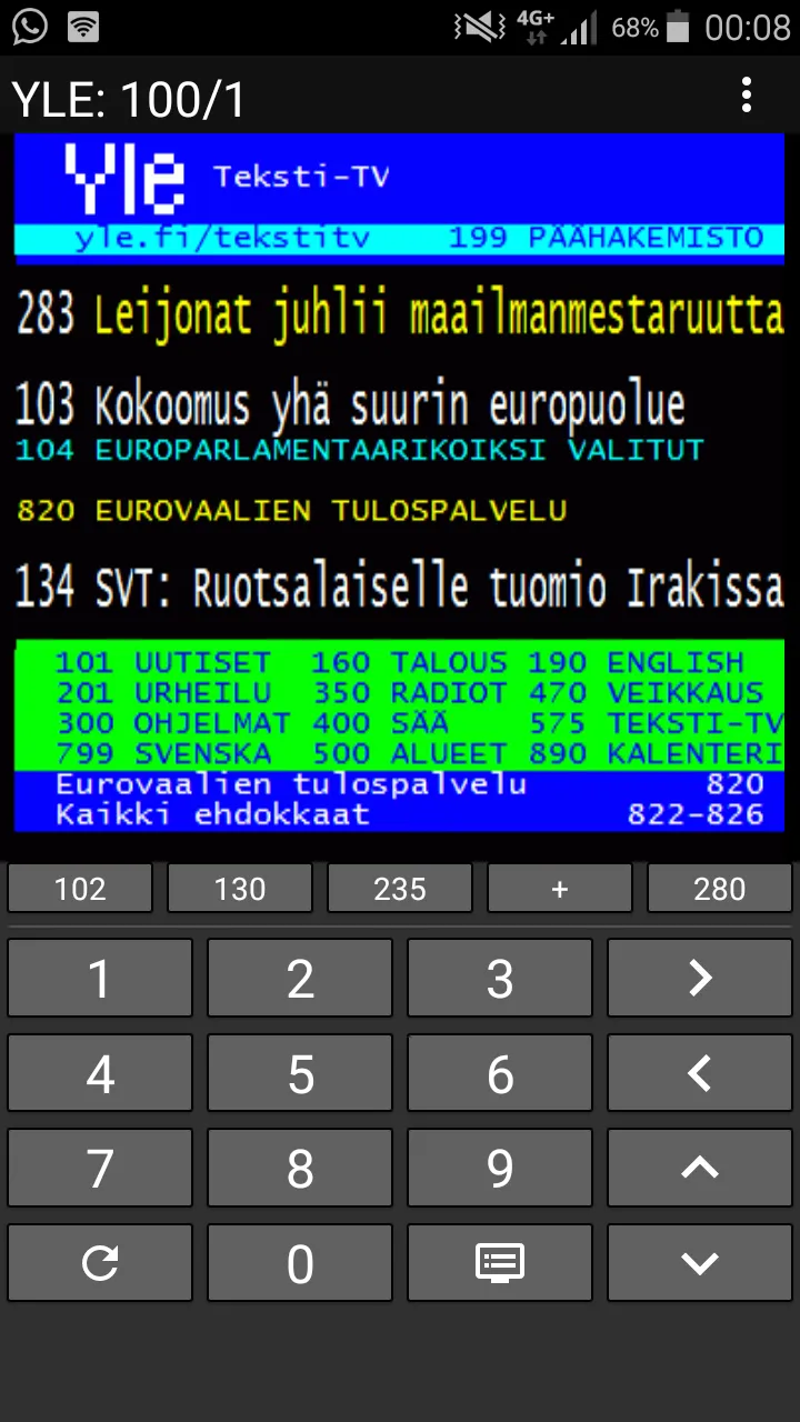 Teksti-TV Suomi | Indus Appstore | Screenshot